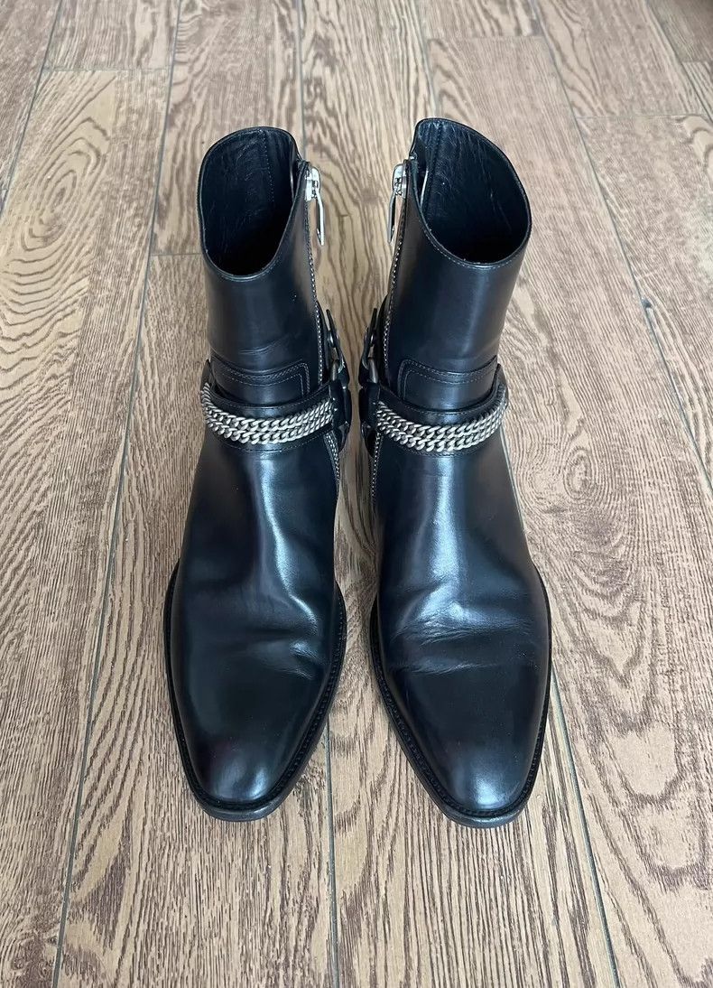 Saint Laurent Paris Saint Laurent Chain Detail Ankle Boots-2507 Size US 7 / EU 40 - 8 Thumbnail