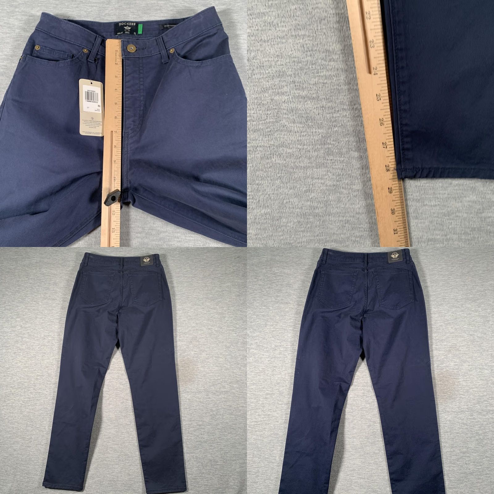 Dockers Dockers Jeans Womens 27 Navy High Slim High Rise Tapered Stretch Denim Size 27" / US 4 / IT 40 - 9 Thumbnail