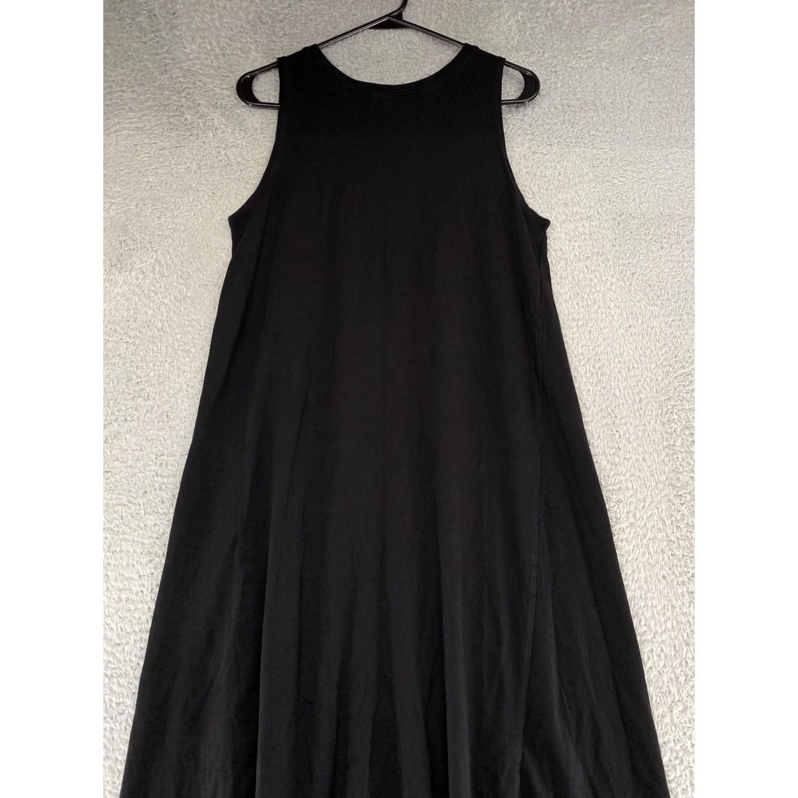 Kowtow Kowtow Dress Womens M Black Organic Cotton Tank Maxi Minimalist Summer Lagenlook Size M / US 6-8 / IT 42-44 - 3 Thumbnail