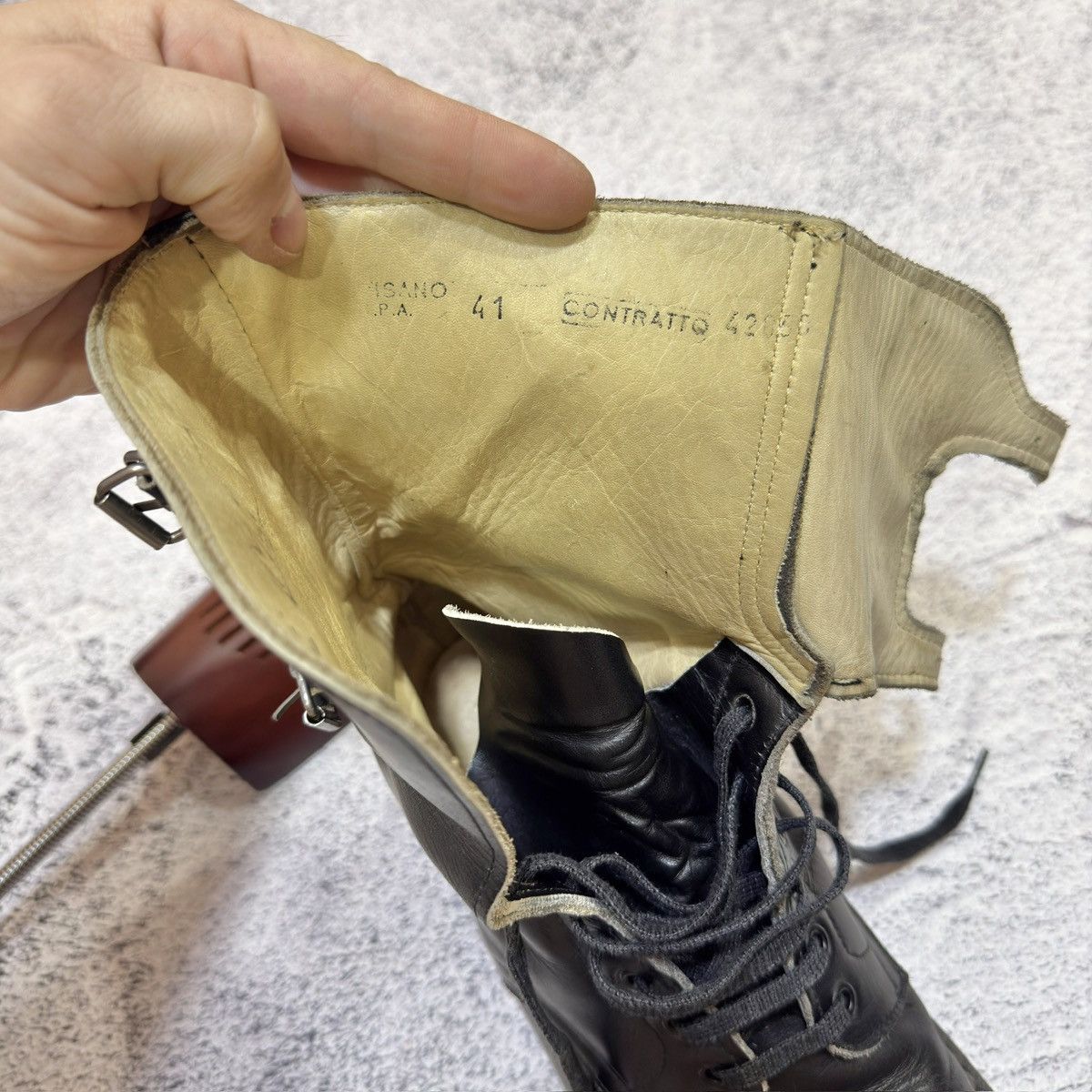 Handmade × Vintage Vintage Army Boots Italy Pirelli 90s US8 UK7 EU41 26cm Size US 8 / EU 41 - 16 Thumbnail