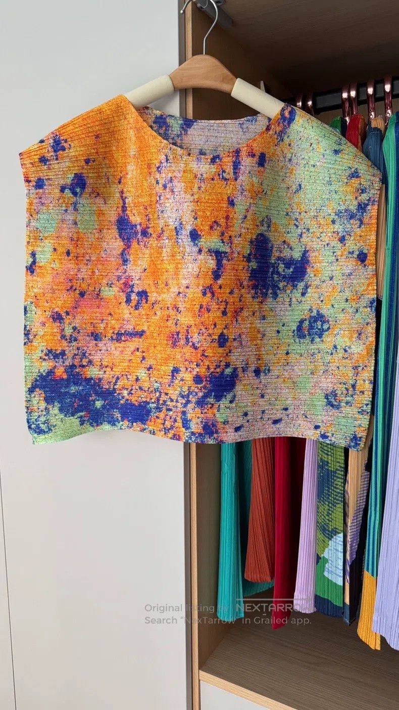Issey Miyake Issey Miyake Starry Sky Short Sleeve Top Size L / US 10 / IT 46 - 1 Thumbnail