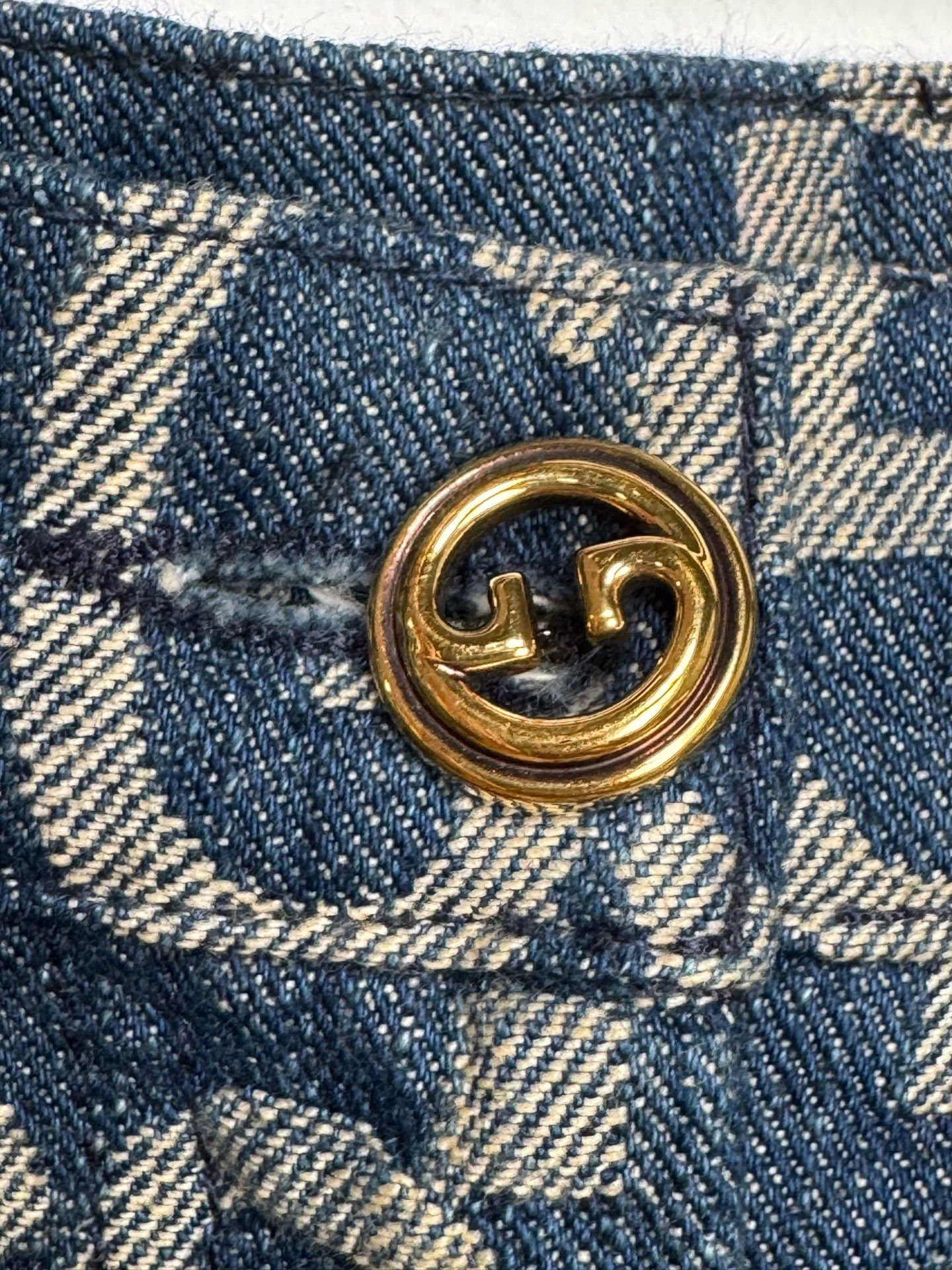 Gucci Gucci GG full logo denim jeans 27 Size 27" / US 4 / IT 40 - 6 Thumbnail