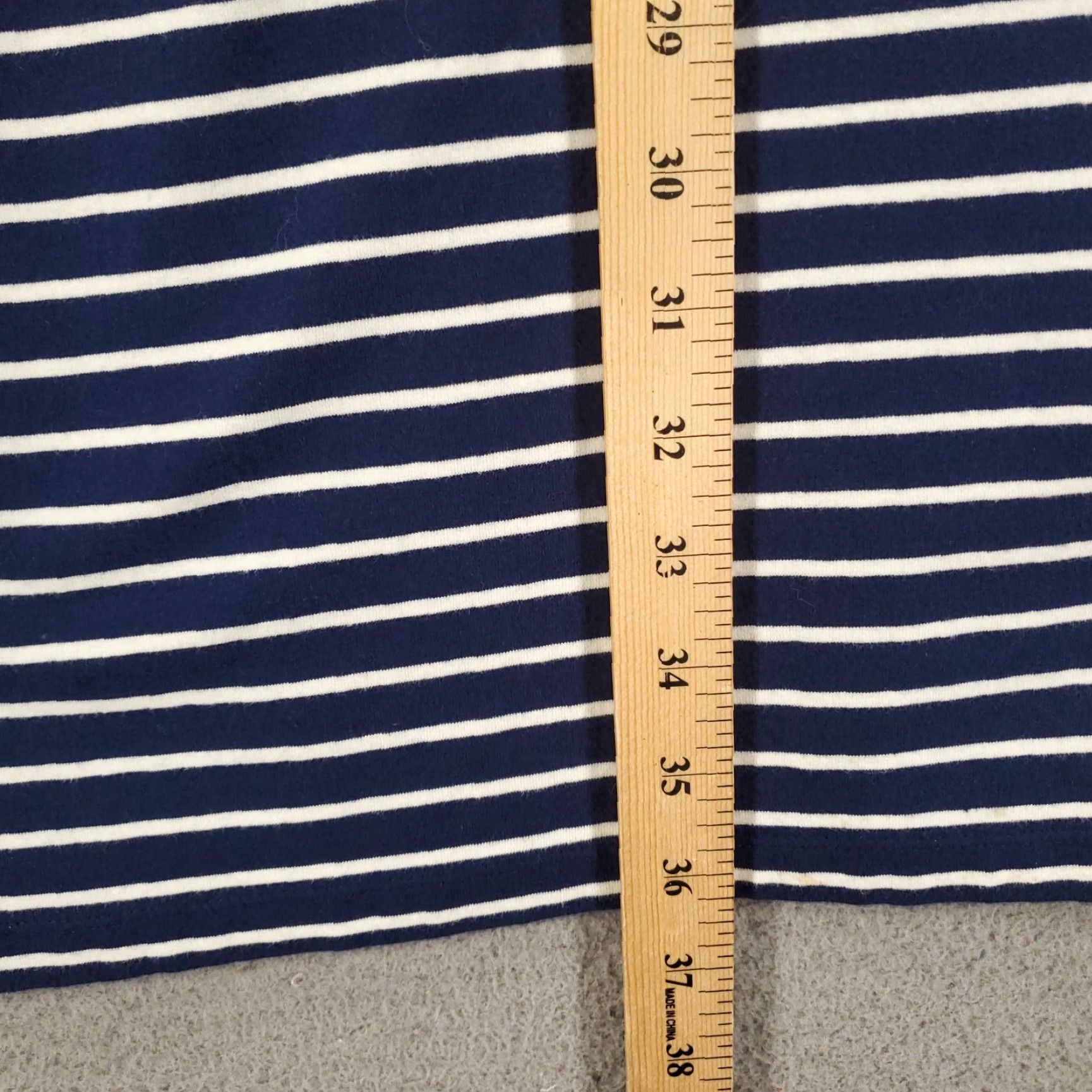 Old Navy Womens Old Navy Dress Shirt Dress M Striped Knit Nautical Blue White Knee Length Casual Short Sleeve Round Neck Pullover Bodycon Stretchy Clothing Size M / US 6-8 / IT 42-44 - 4 Thumbnail