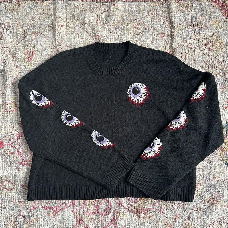 Japanese Brand × Vintage Men Casual Knitted Sweater Streetwear Anime Demon Size US M / EU 48-50 / 2 - 1 Thumbnail