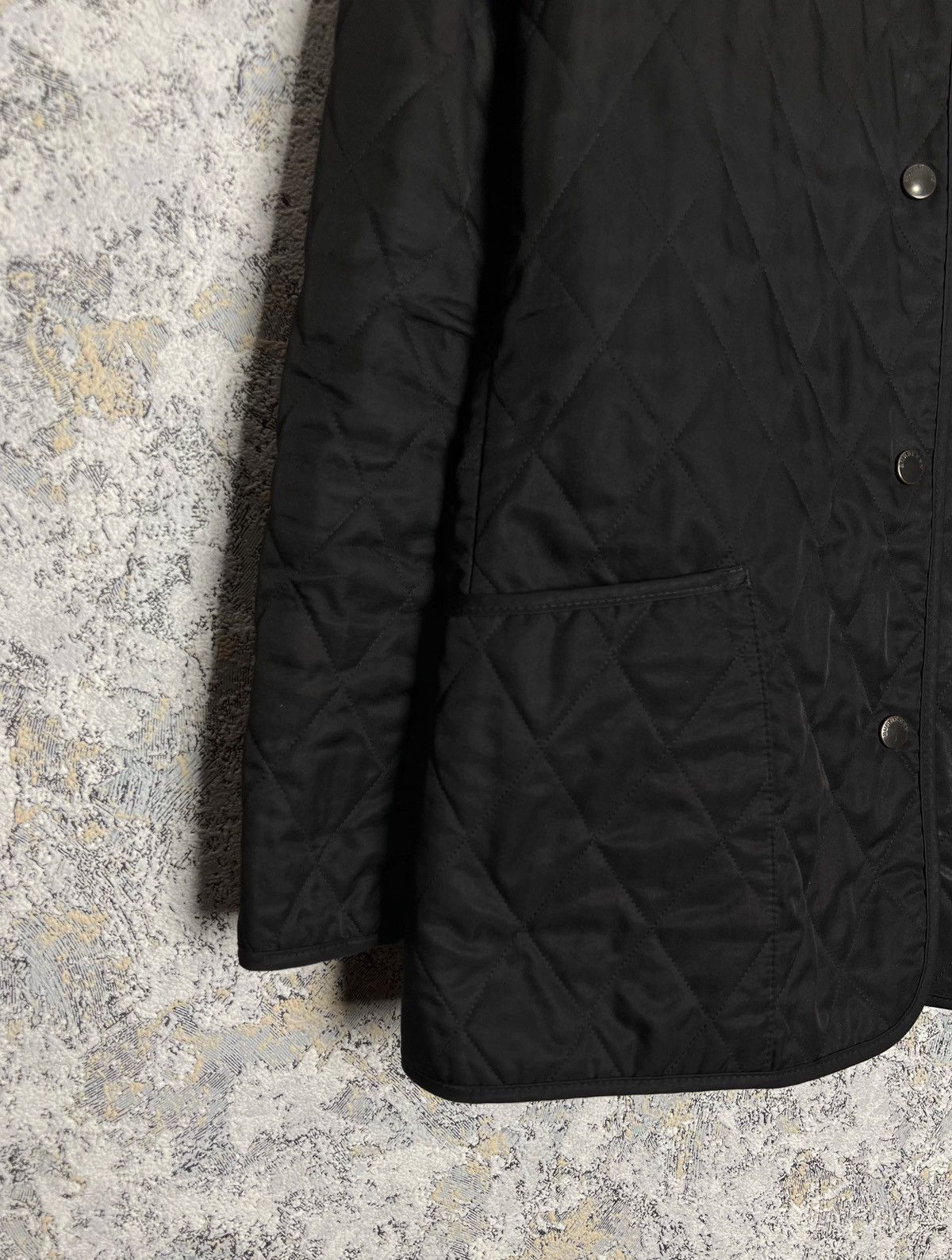 Burberry × Vintage Vintage Burberry London Quilted Coat Black Pattern Jacket Size S / US 4 / IT 40 - 2 Thumbnail