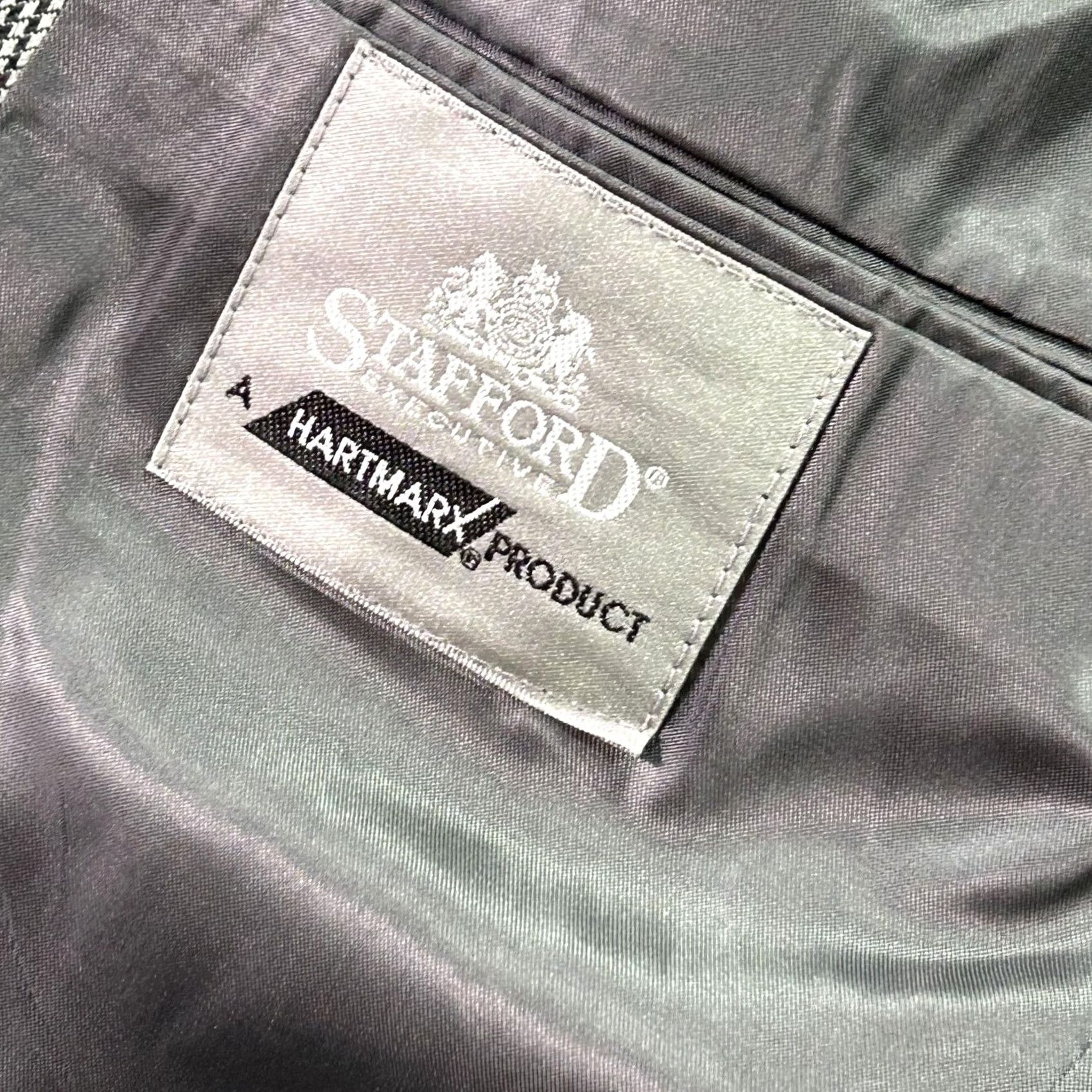Stafford Stafford Executive 2 Piece Wool Suit Gray Check #41R Jacket 34x31 Pants 2 Piece Mens Regular Casual Formal Wedding Business Size 42R - 5 Thumbnail