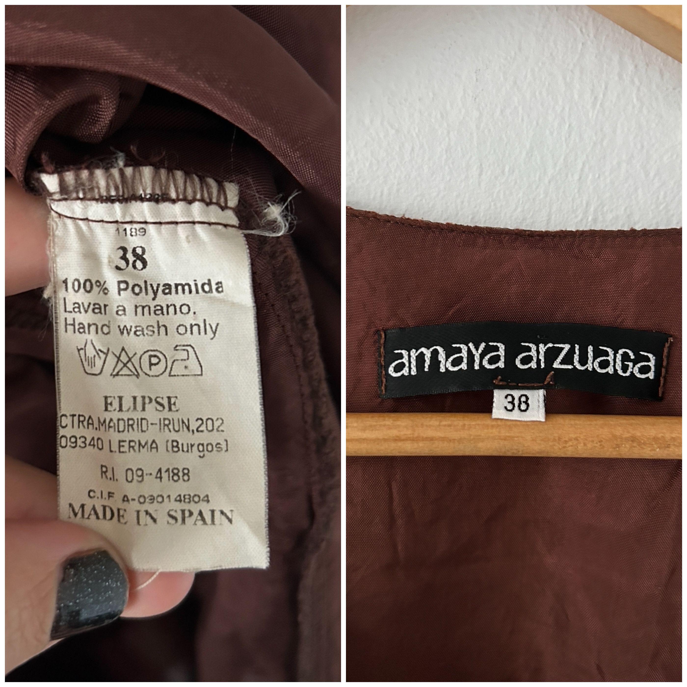 Vintage Amaya Arzuaga vintage brown tank dress Size S / US 4 / IT 40 - 9 Thumbnail