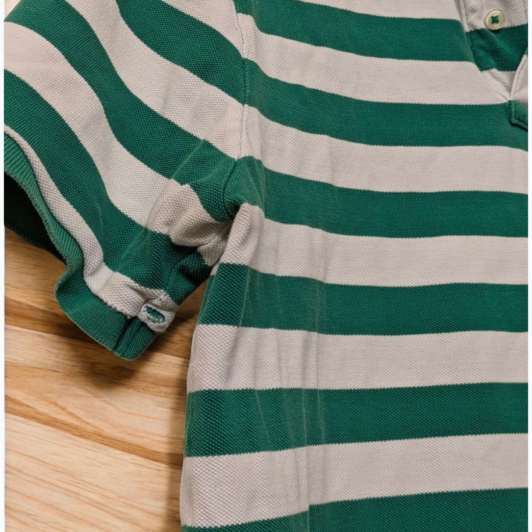 Polo Ralph Lauren Vintage RALPH LAUREN Striped Polo Shirt Green & White Men L Size US L / EU 52-54 / 3 - 3 Thumbnail