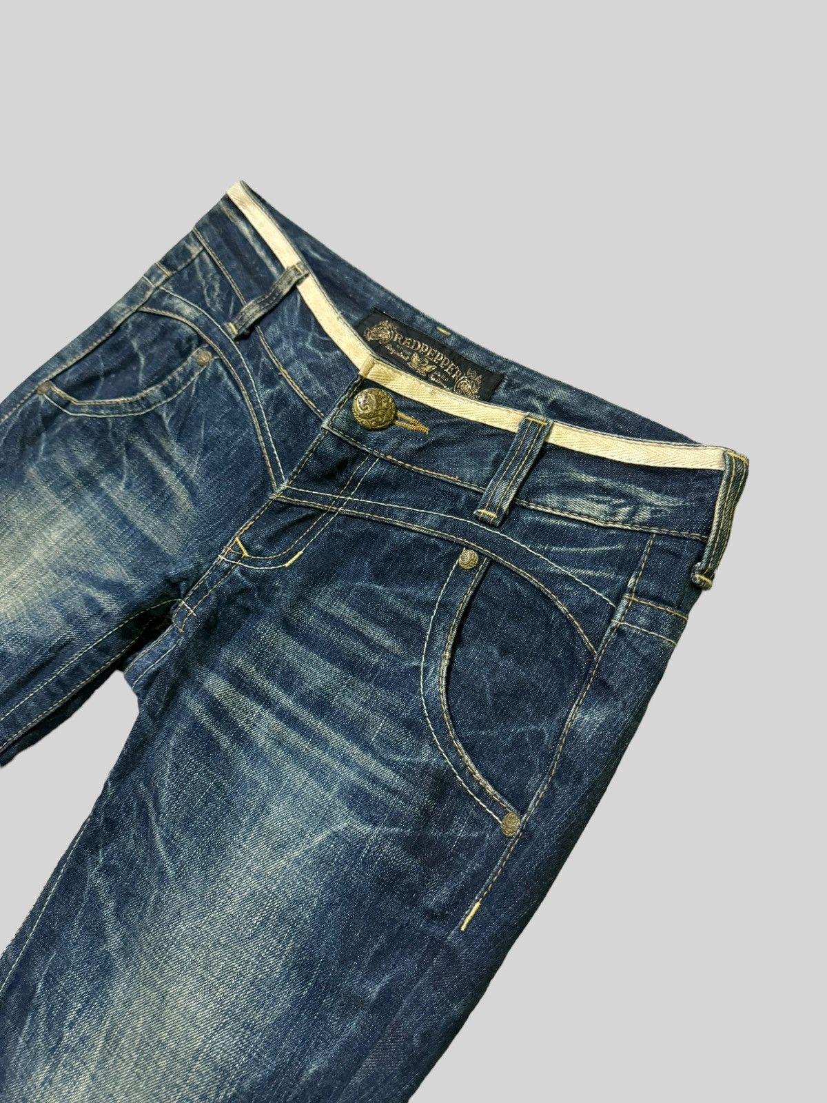 Hysteric Glamour × Japanese Brand Flared Red Pepper Embroidery Rare Design Denim Jeans Size US 28 / EU 44 - 7 Thumbnail