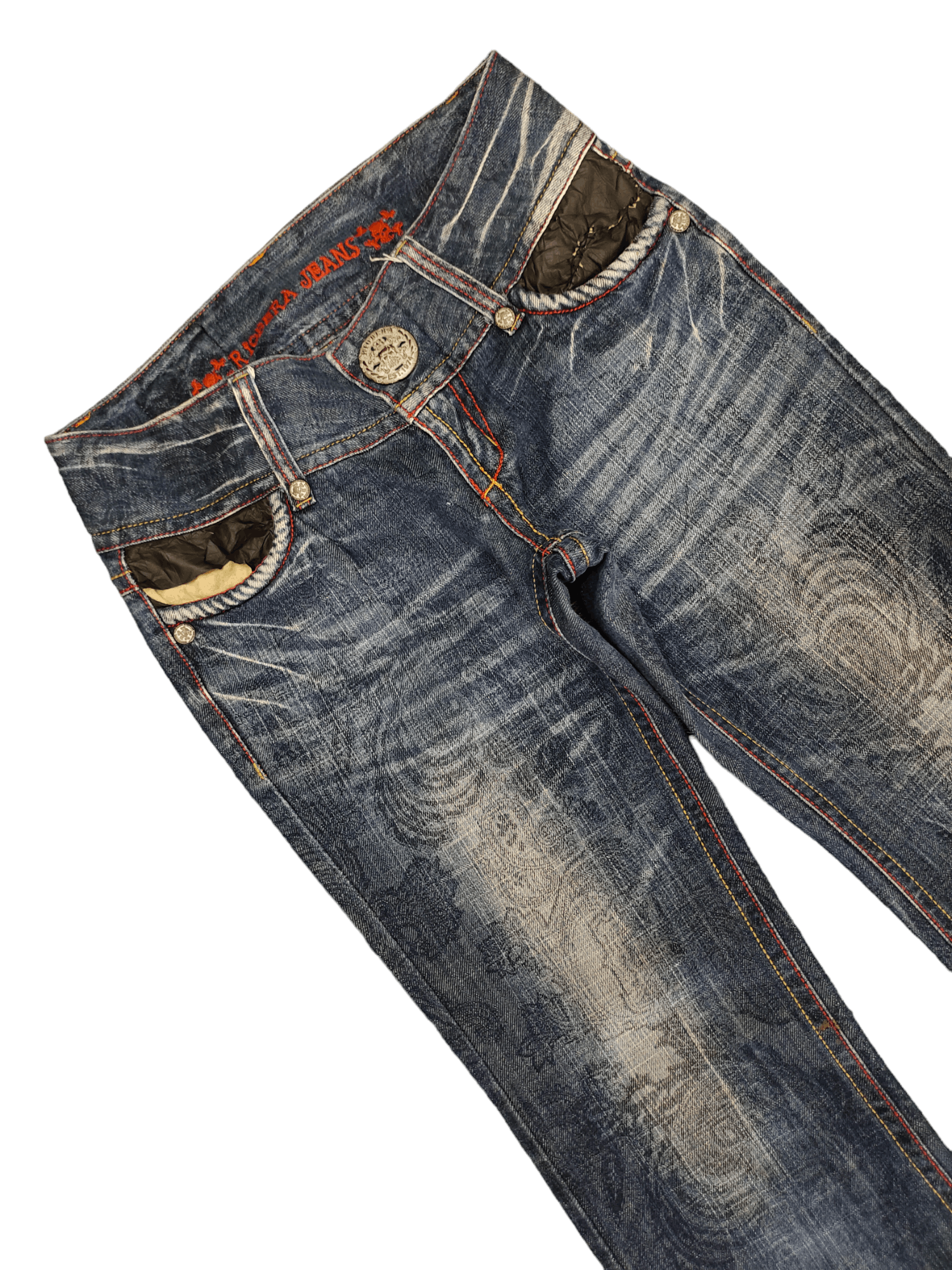 If Six Was Nine Flare Jeans Riobera Embroide Faded Low Rise Boot Cut Y2k Goa Size US 28 / EU 44 - 14 Thumbnail