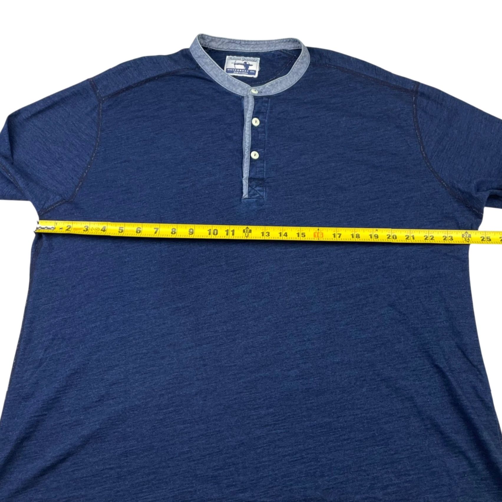 T-shirt Guideboat Company - Coton - Poche - Taille M Bleu - Occasion Parfait état - Fabriqué Au Canada
