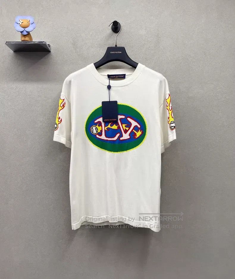 Louis Vuitton Louis Vuitton White flame baseball Logo knit short sleeve Size US S / EU 44-46 / 1 - 1 Thumbnail