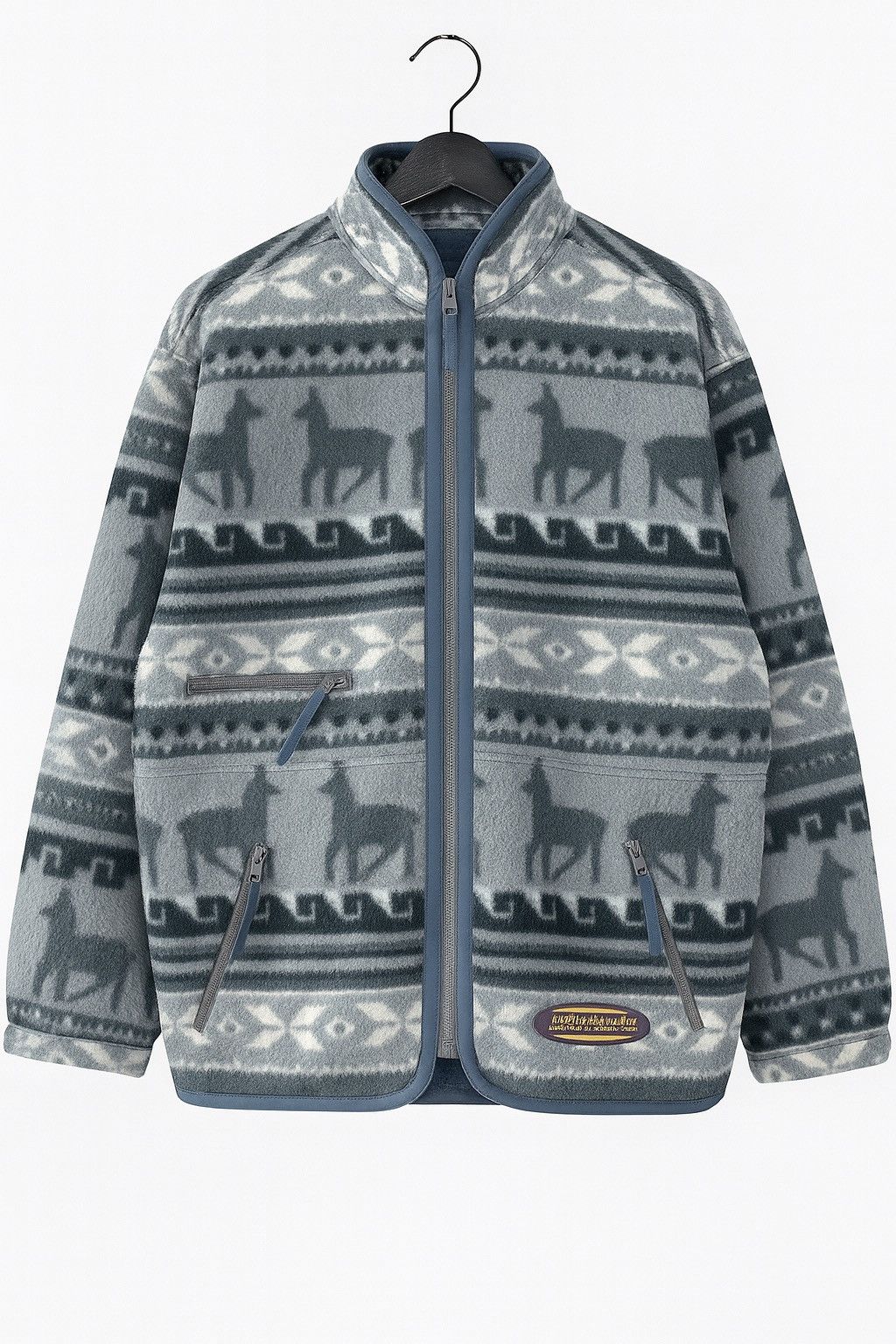 Vintage New Breed Aztec Pattern Fleece Jacket 90s Outdoor