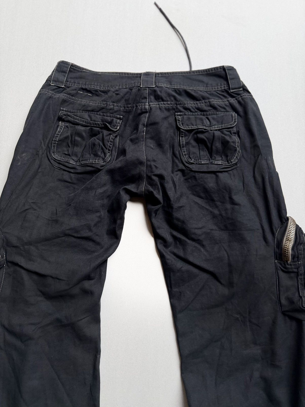 Japanese Brand KM lace up flare cargo pants Size US 28 / EU 44 - 4 Thumbnail