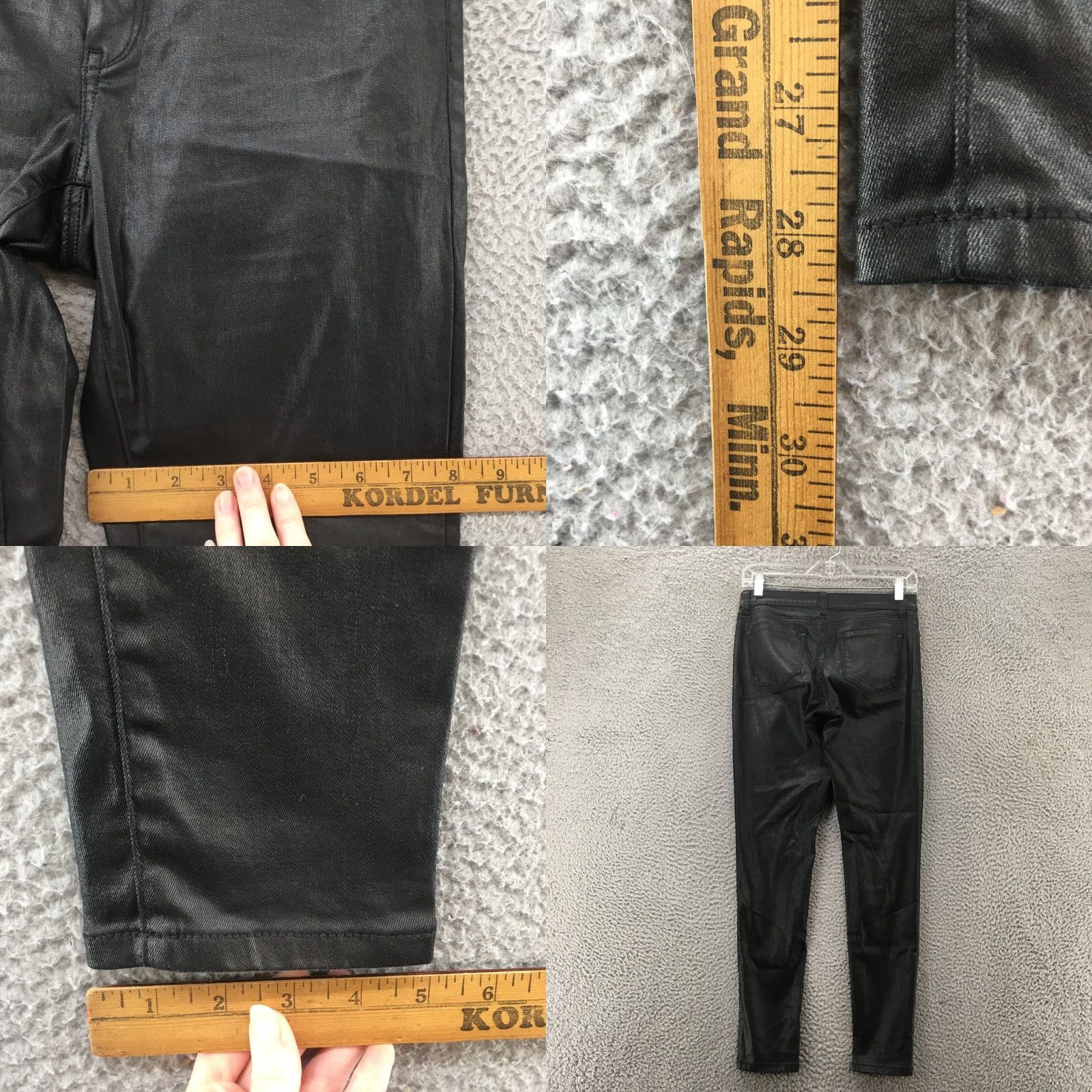 Banana Republic Banana Republic Skinny Jeans Womens 29x28.5 Black Cotton Blend 5-Pocket Design Zip Accents Button Size 42" / US 20 - 8 Thumbnail
