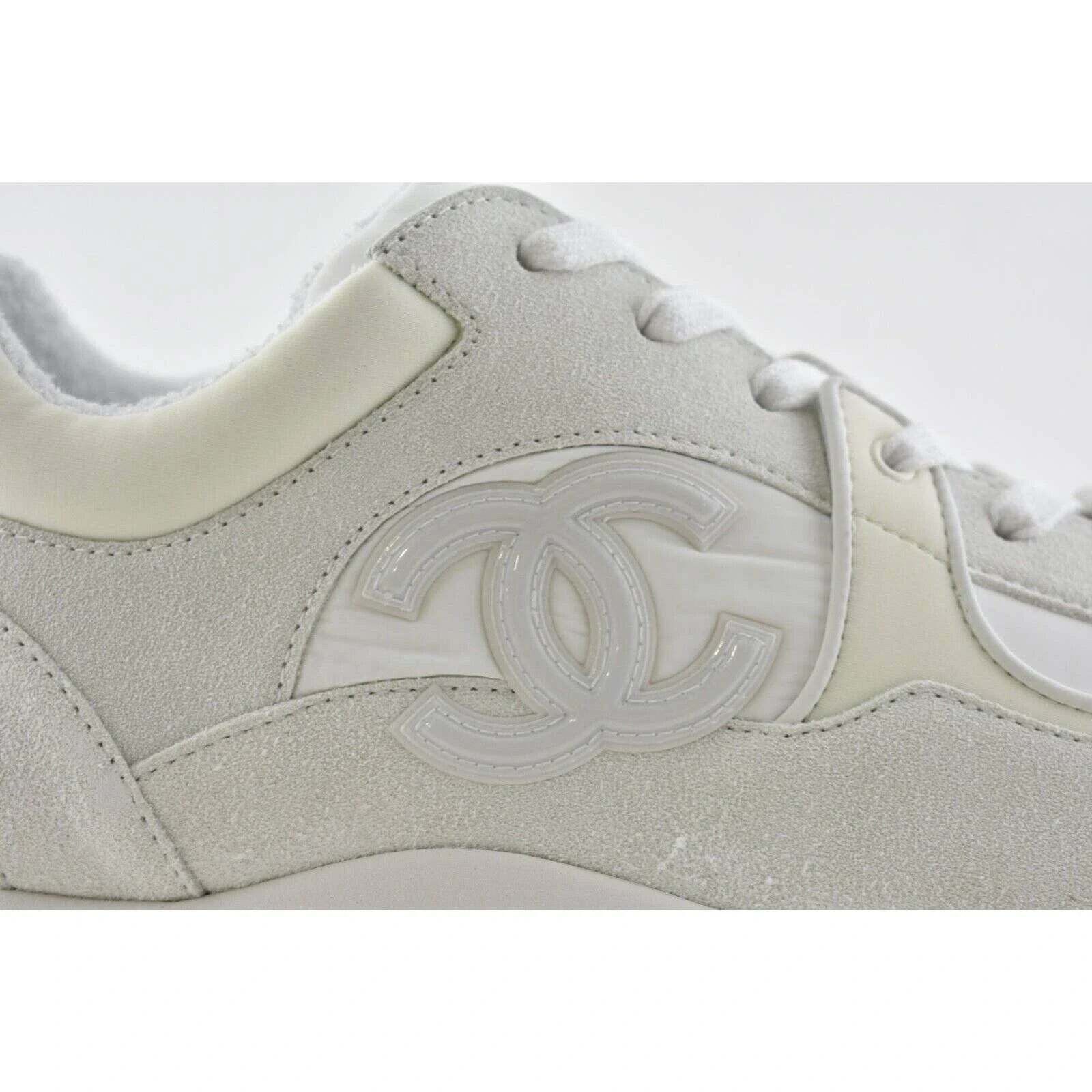 Chanel Chanel Suede Leather Lace Low Top Trainer Sneaker 44 11 Size US 11 / EU 44 - 3 Thumbnail