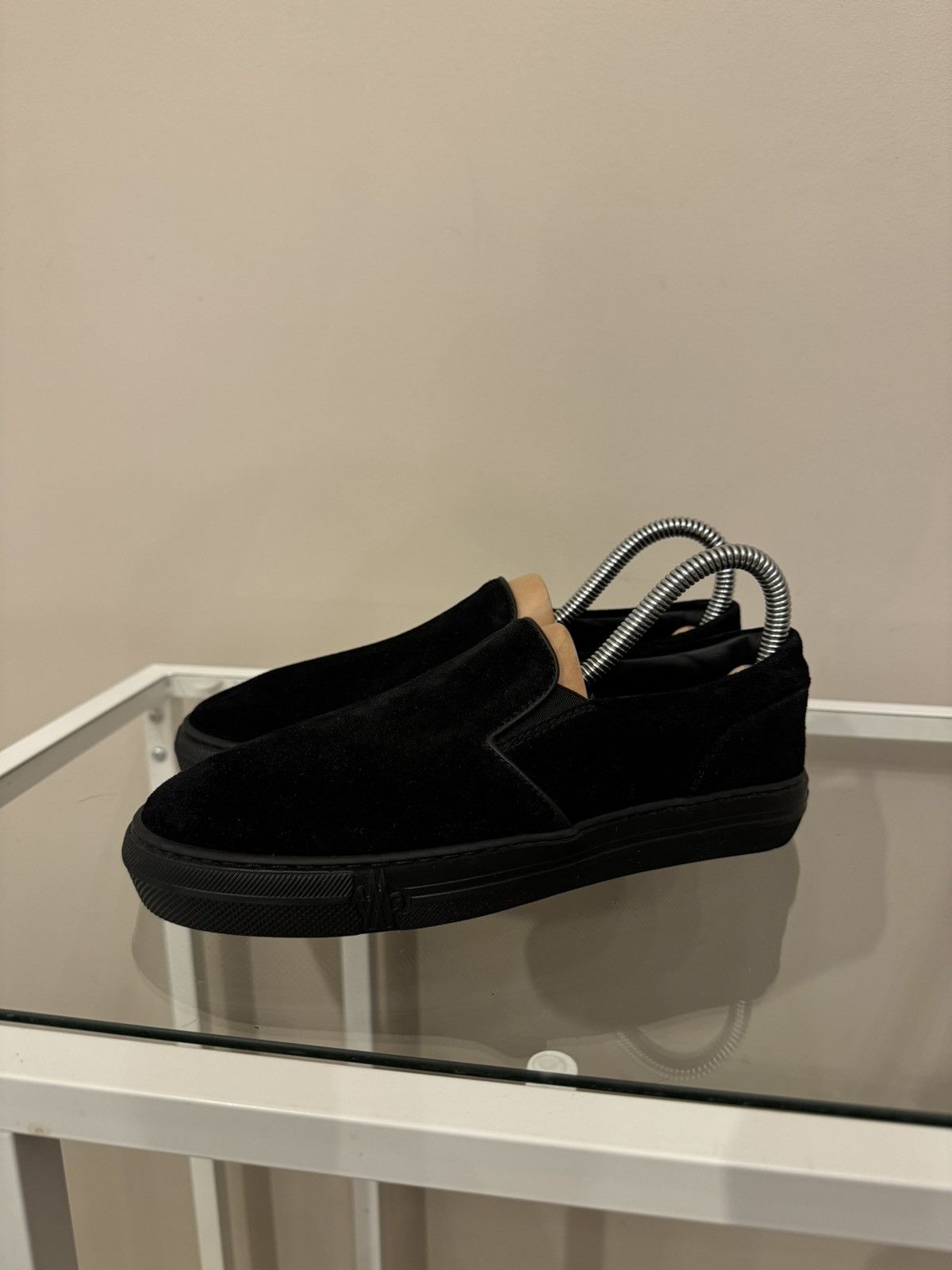 Designer × Moncler Moncler suede leather slip on sneakers never worn shoes Size US 5 / IT 35 - 4 Thumbnail