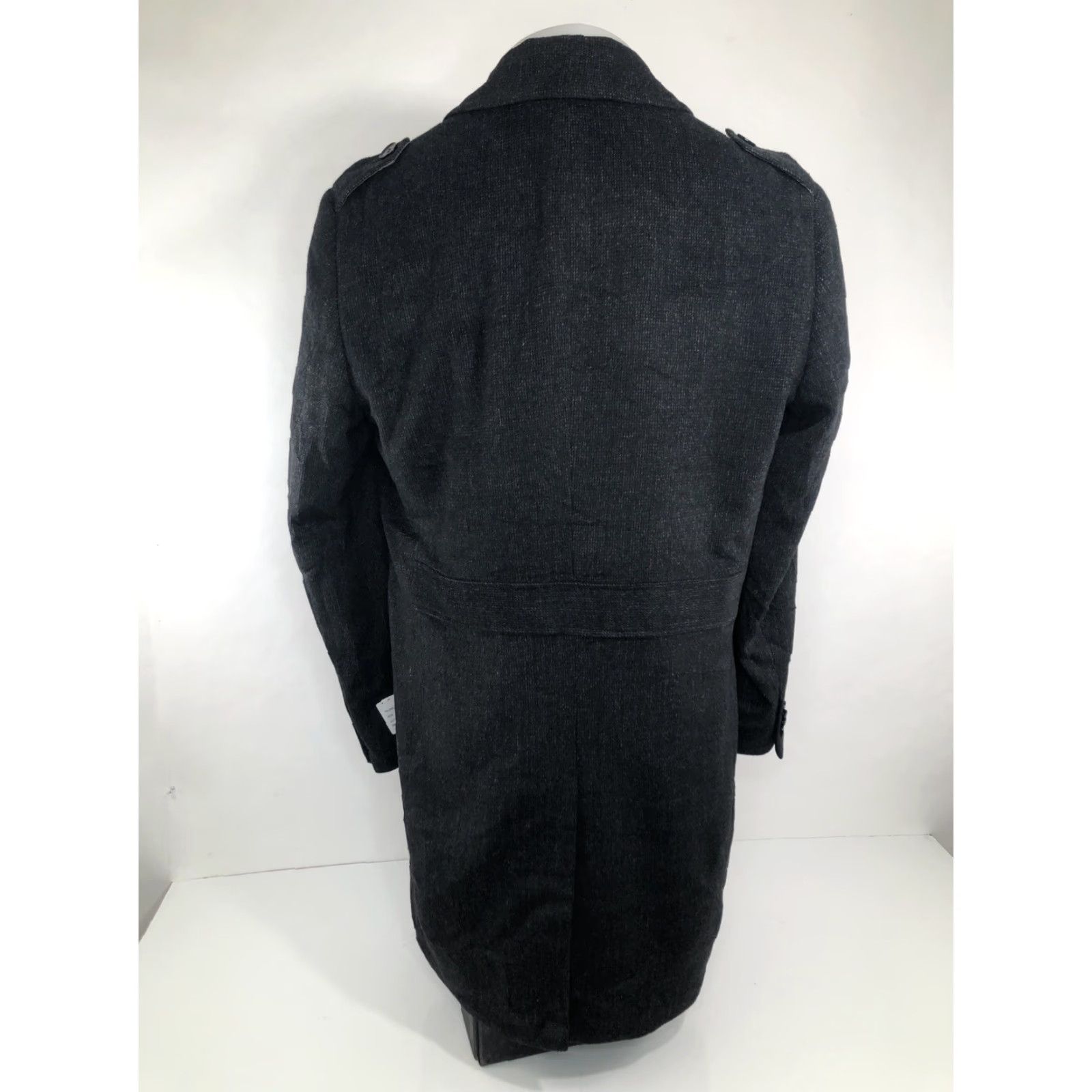 Calvin Klein Calvin Klein Overcoat Wool Blend Mens 40R Charcoal Black J2 - NEW w TAGS MSRP 495 Size US XXS / EU 40 - 6 Thumbnail