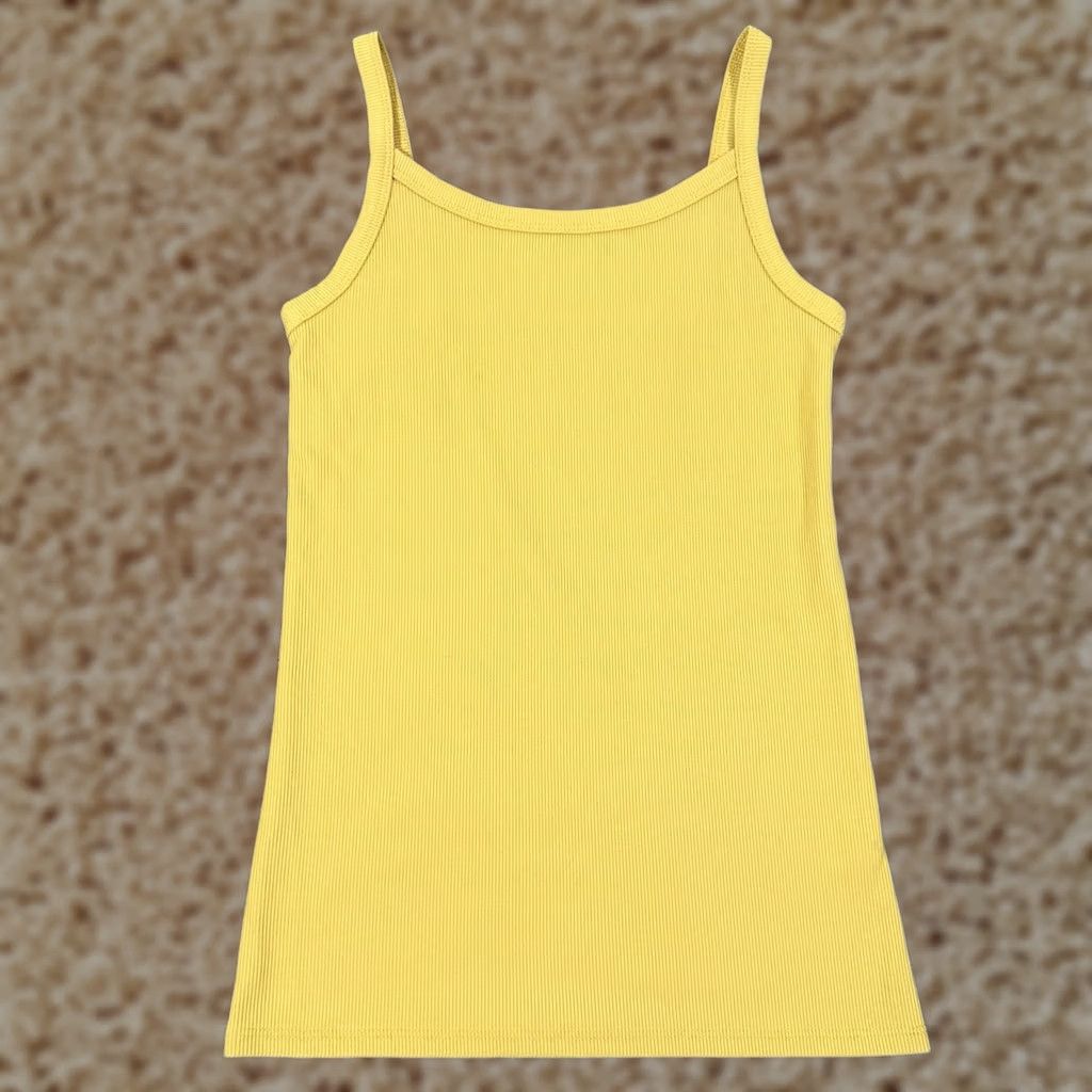 Vintage No Boundaries Yellow Ribbed Tank Top Women's Size Small (3-5) Sleeveless Size S / US 4 / IT 40 - 1 Thumbnail