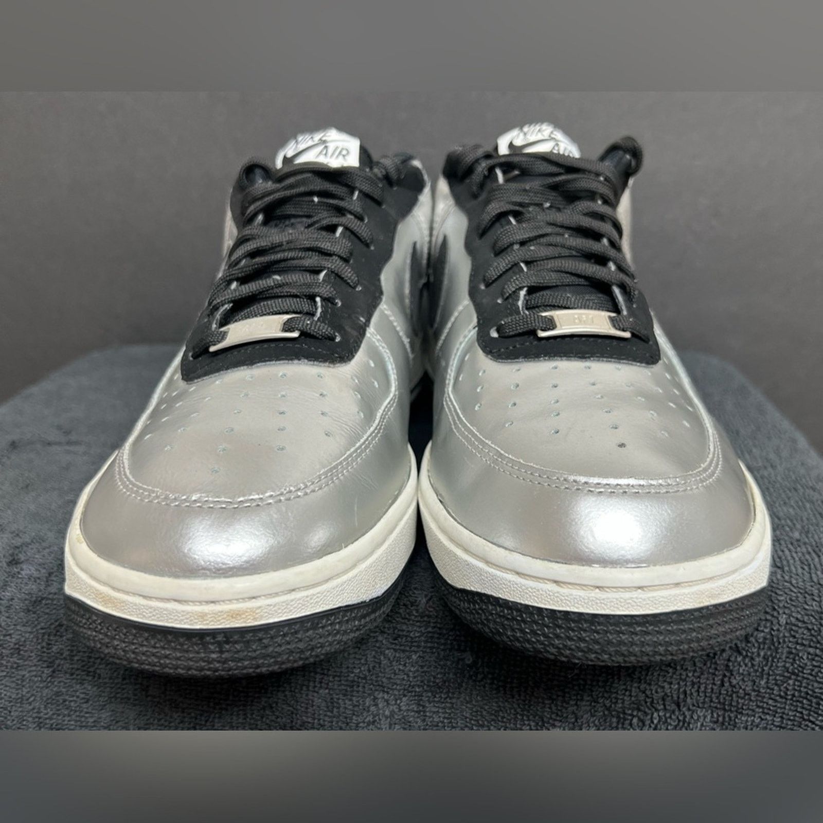 Nike Nike Mens Air Force 1 Silver Black Raiders Shoes Size 10 Size US 10 / EU 43 - 4 Thumbnail