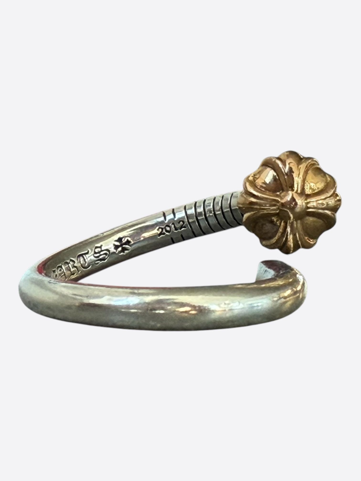 Chrome Hearts Chrome Hearts Silver & Gold Nail Ring Size ONE SIZE - 1 Thumbnail
