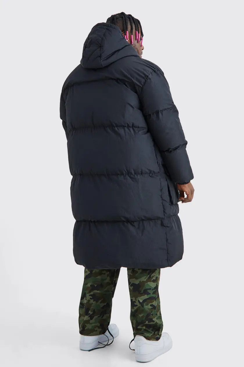Boohoo BooHoo Men's Plus 4 Pocket Longline Hooded Puffer Jacket Size US XXL / EU 58 / 5 - 2 Thumbnail