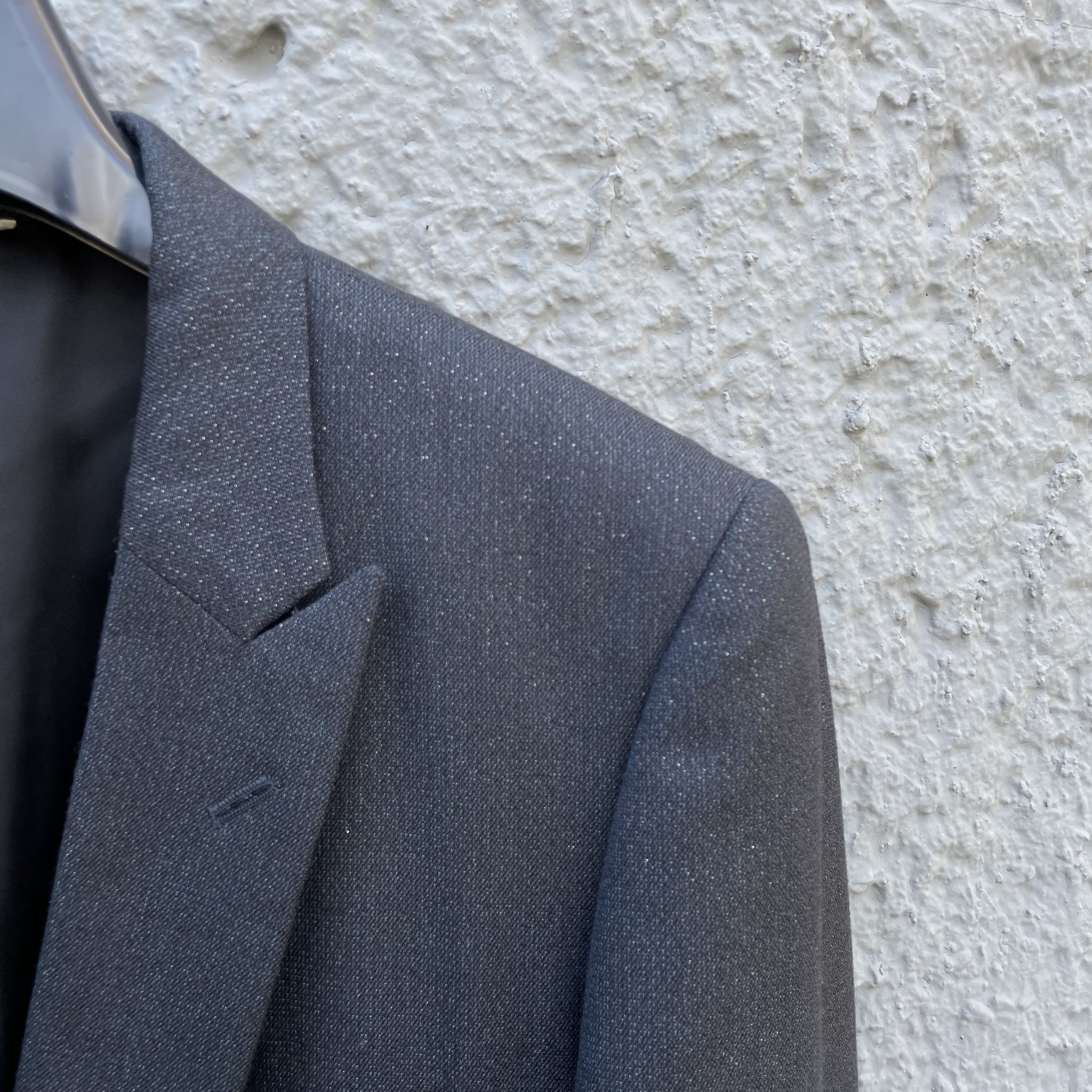 Comme des Garcons × Comme des Garcons Homme Plus CDG Homme Plus Grey Blazer Jacket Sparkles S/S07 Size 50R - 4 Thumbnail