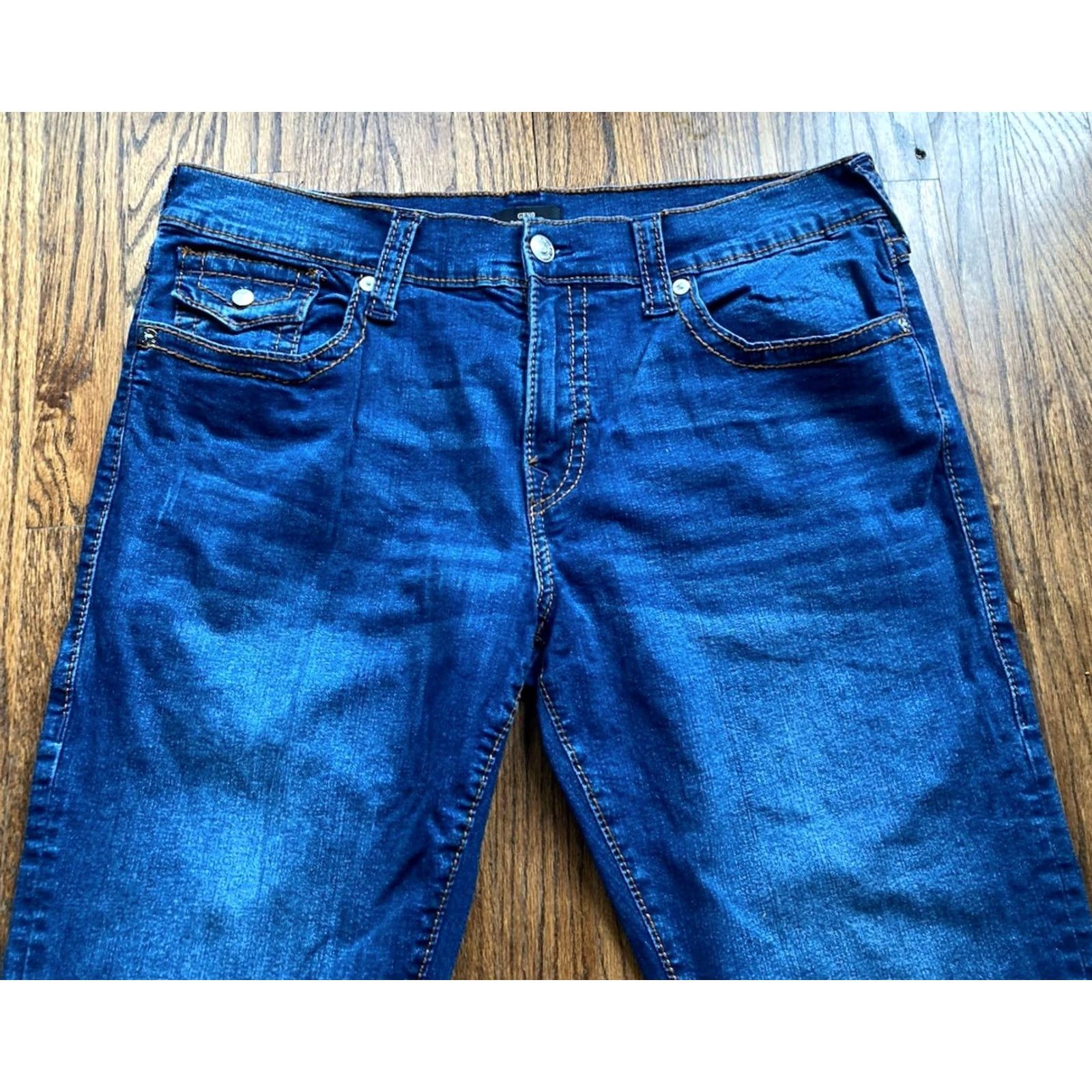 True Religion True Religion Jeans Mens Size 38x32 Slim Straight Blue Denim Regular Inseam 32 Pockets World Tour Size US 38 / EU 54 - 2 Thumbnail