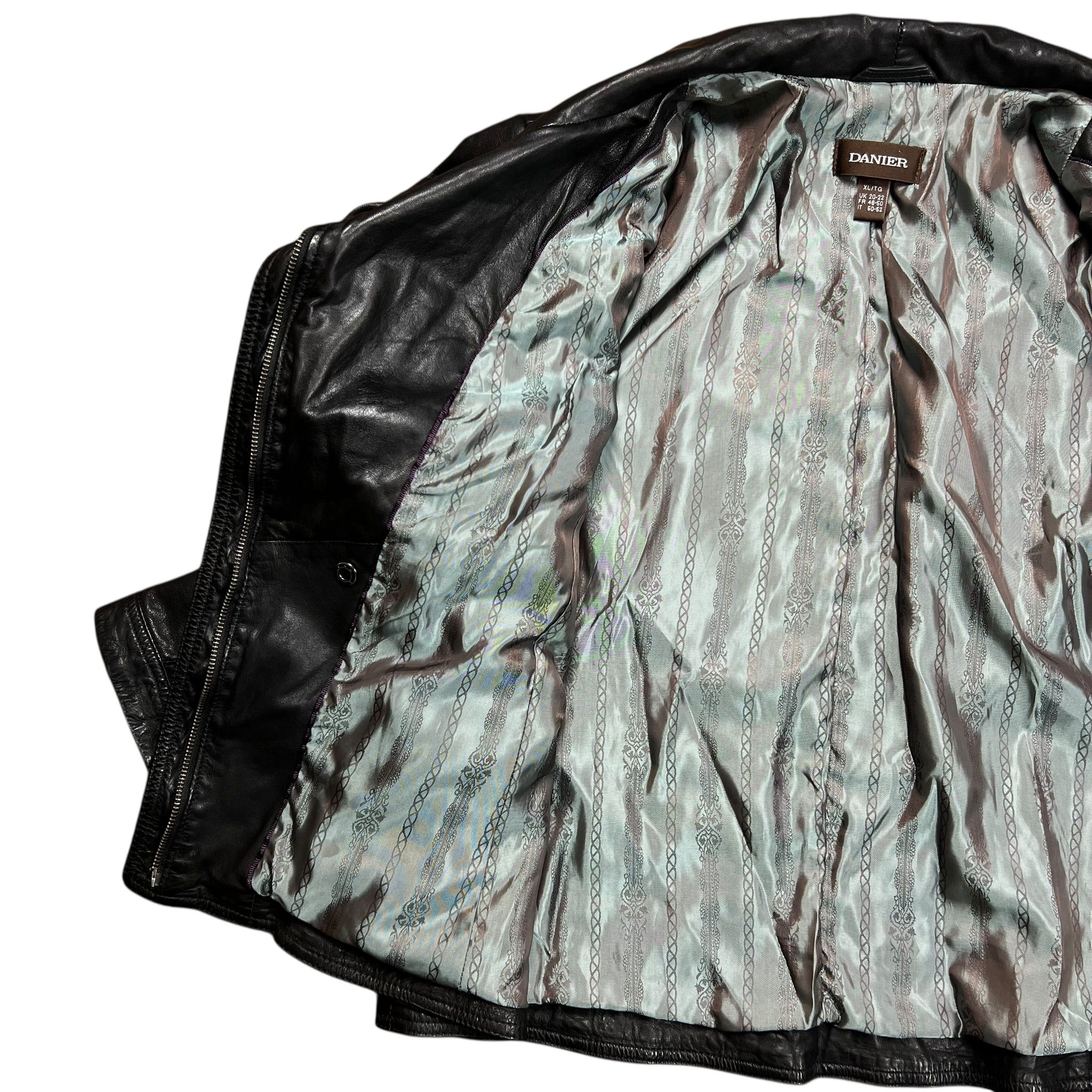 Danier Danier Black Leather Asymmetrical Biker Jacket - XL Size XL / US 12-14 / IT 48-50 - 5 Thumbnail