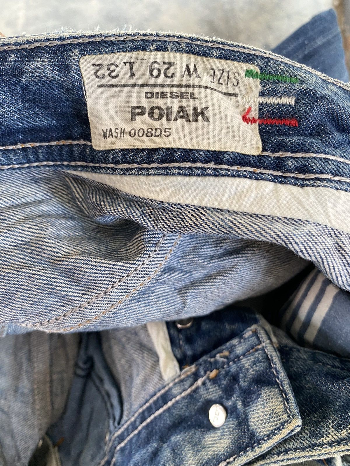 Diesel Diesel Poiak Acid Wash Made in Italy Denim Pants Size US 32 / EU 48 - 15 Thumbnail