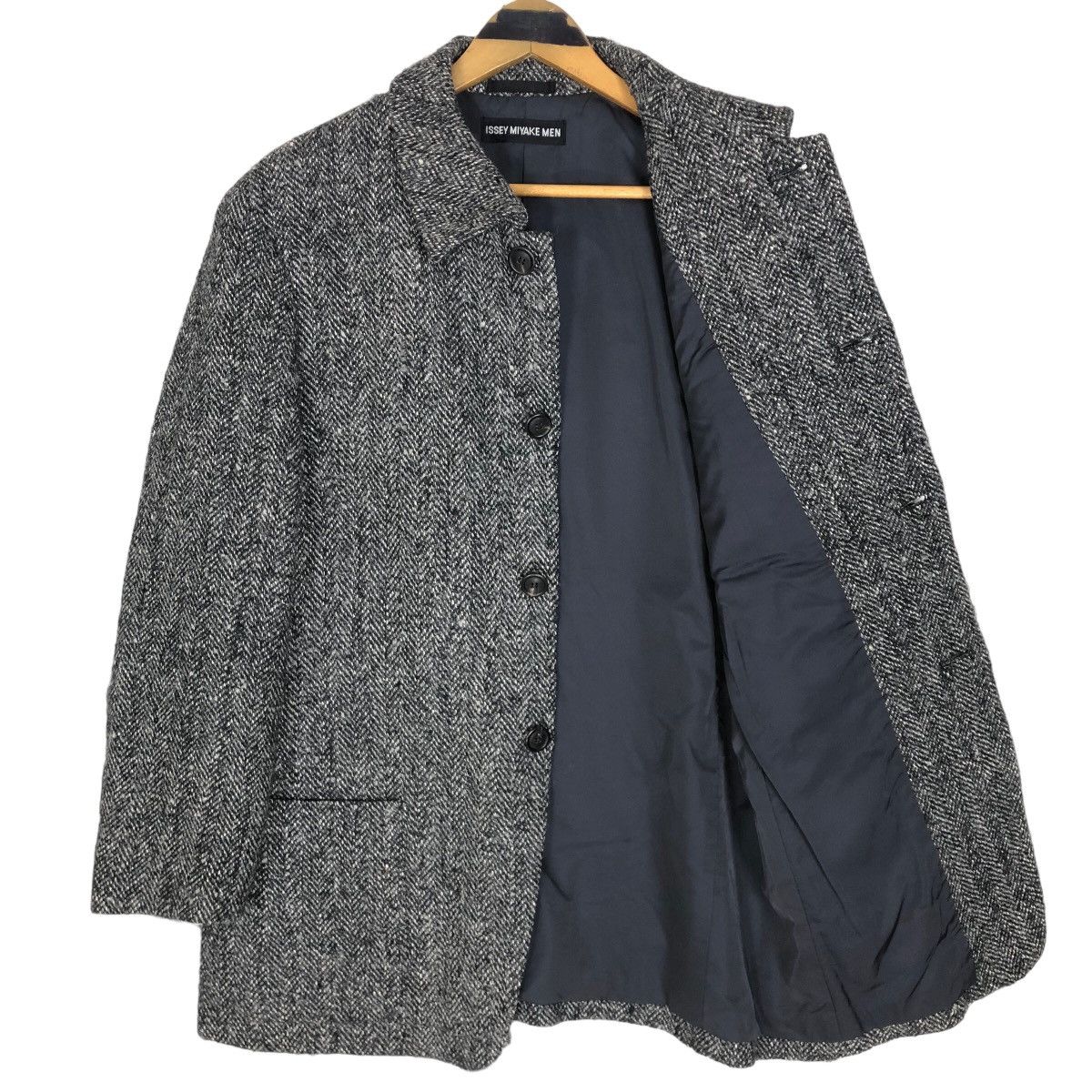 Issey Miyake Vintage Issey Miyake Men 2009 A/W Tweed Coat Blazer Size US L / EU 52-54 / 3 - 10 Thumbnail