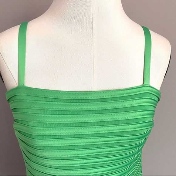Joseph Ribkoff Vintage Joseph Ribkoff Green Ribbed Sleeveless Bustier Top Size M / US 6-8 / IT 42-44 - 4 Thumbnail