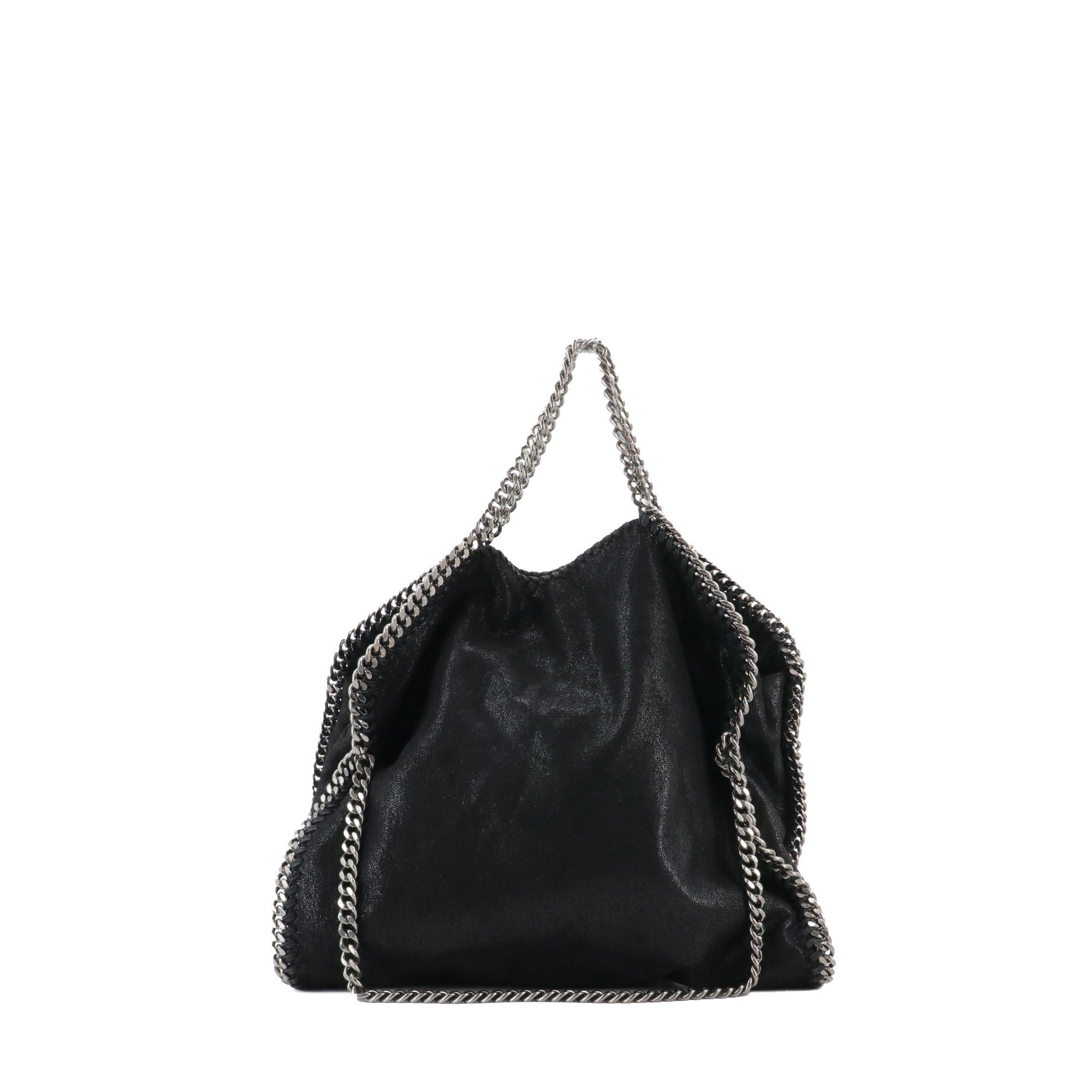 Stella McCartney STELLA MCCARTNEY - Stella McCartney Falabella tote bag in black semi-shiny fabric Size ONE SIZE - 1 Thumbnail