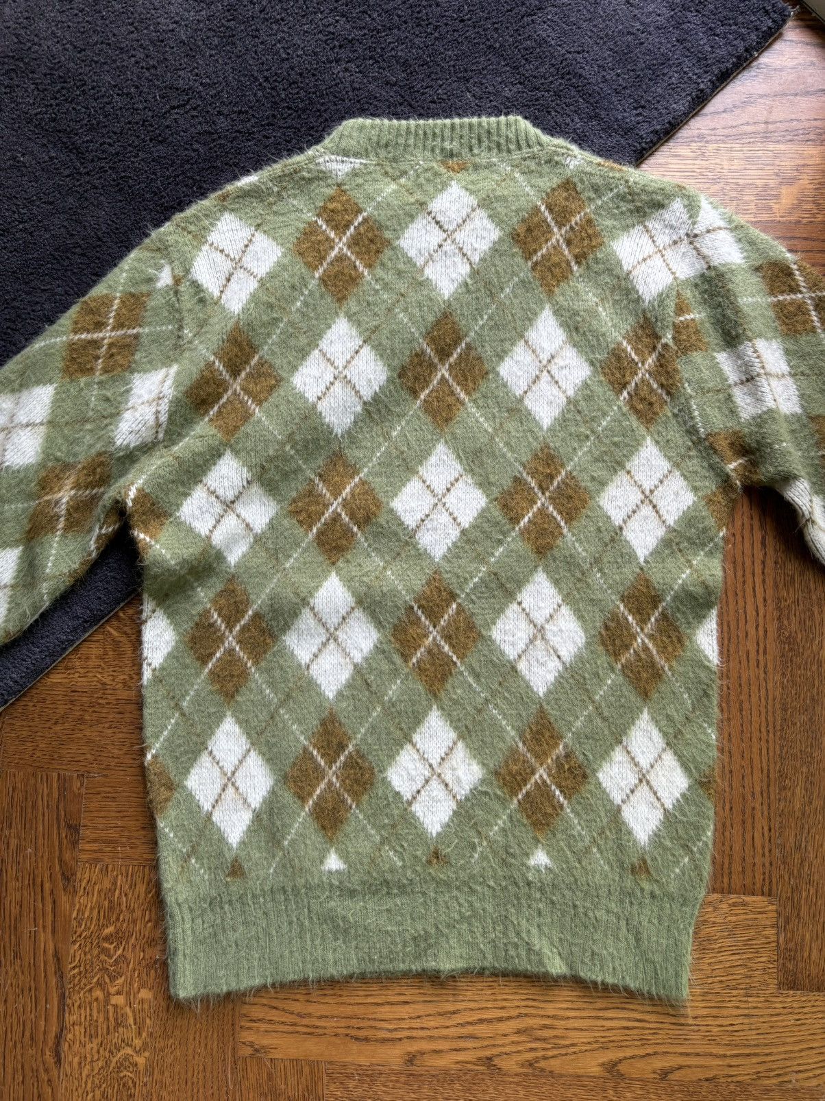 Japanese Brand × Vintage 1960s Argyle Sweater True Vintage Mohair Shag ACNE Crewneck Size US M / EU 48-50 / 2 - 13 Thumbnail