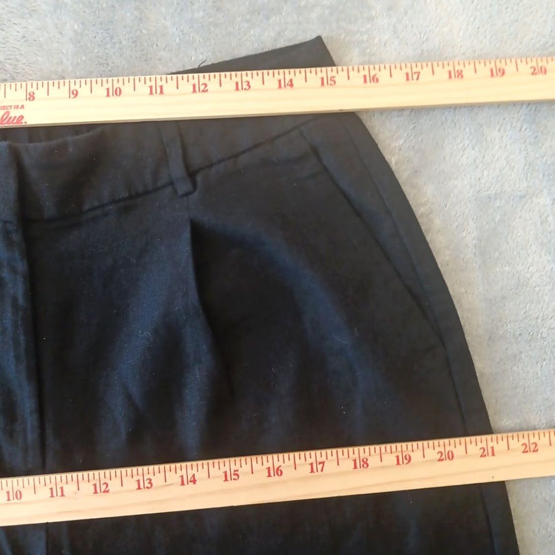 Old Navy Old Navy Taylor Wide Leg Trouser Pants Womens Medium Black Linen Blend Pockets Size 32" / US 10 / IT 46 - 3 Thumbnail