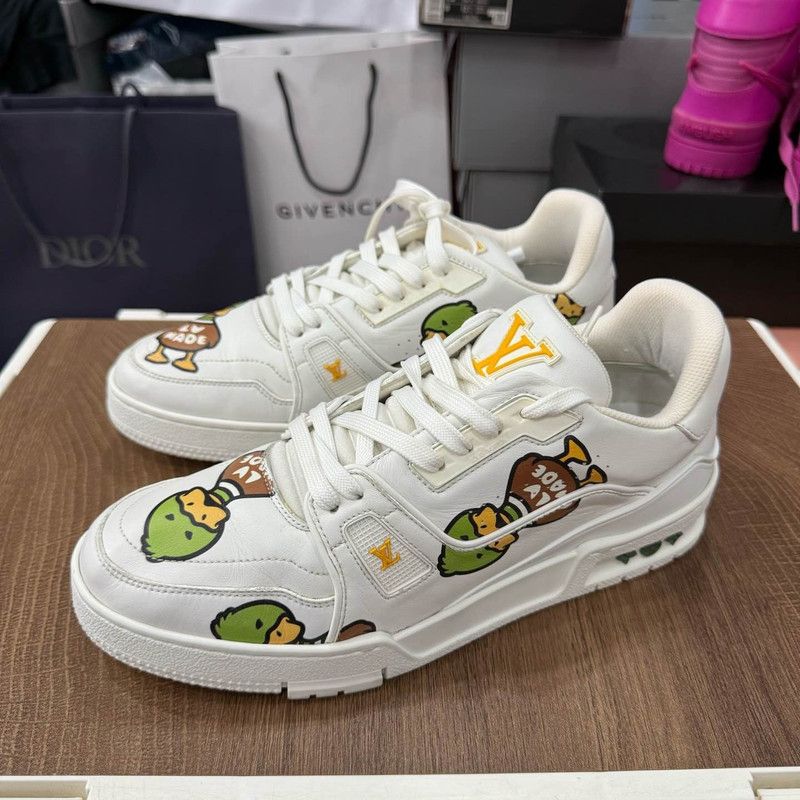 Louis Vuitton Nigo x Louis Vuitton White Trainer Sneakers 0079 Size US 8 / EU 41 - 1 Thumbnail