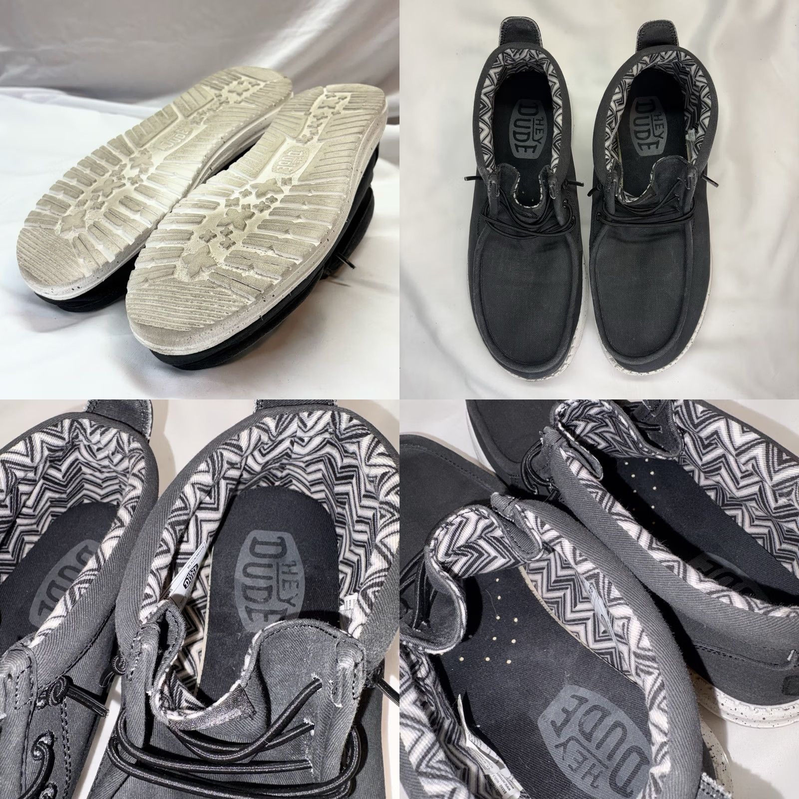 Vintage Hey Dude Wally Mid Canvas Shoes Mens Size 9 Gray Slip-On Casual Lightweight Size US 9 / EU 42 - 7 Thumbnail
