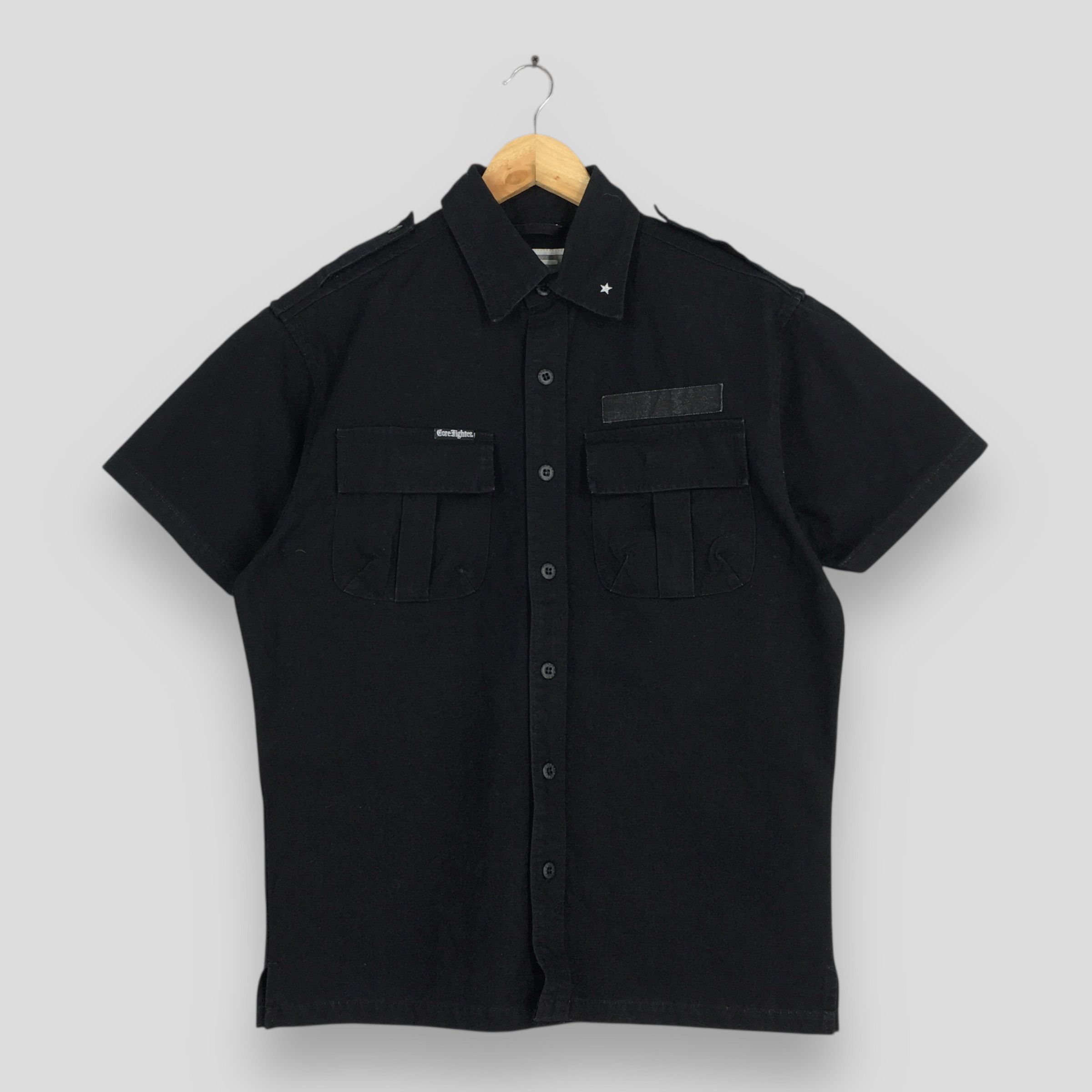 Vintage Vintage Core Fighter Black Work Shirt Medium Size US M / EU 48-50 / 2 - 1 Thumbnail