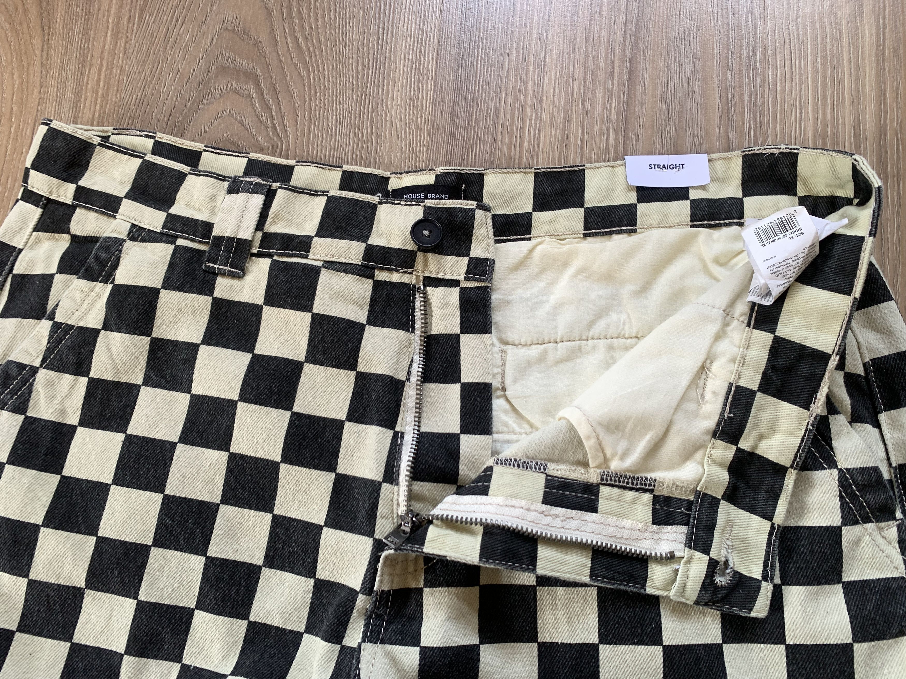 Other House Brand Checkered Black & White Pants Jeans Size US 36 / EU 52 - 6 Thumbnail