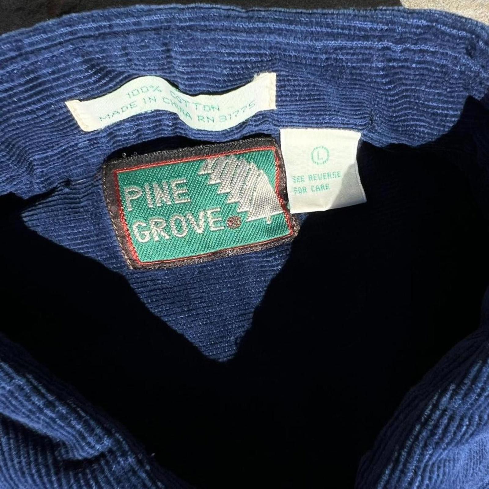 Vintage Deadstock Vintage 90s Royal Blue Corduroy Button Down Shirt Size US L / EU 52-54 / 3 - 3 Thumbnail
