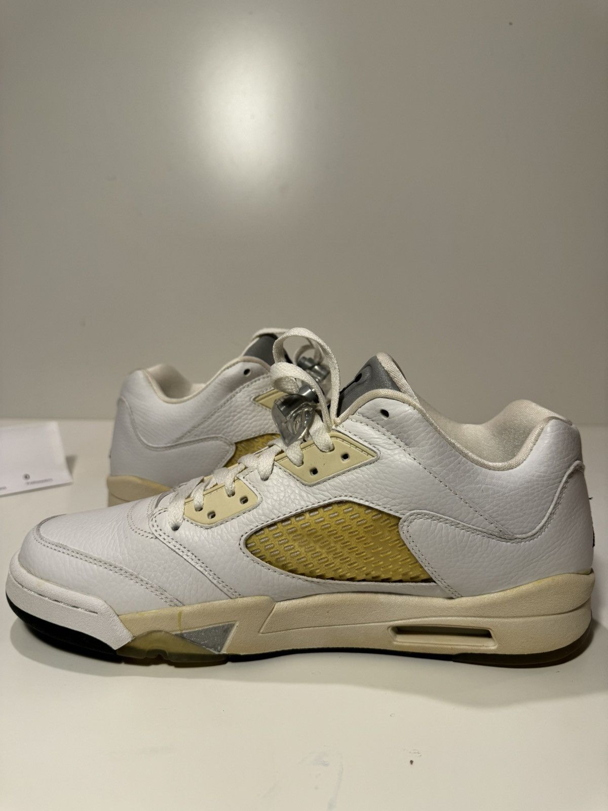 Jordan Brand Nike Jordan Retro 5 White Low Size US 12 / EU 45 - 8 Thumbnail