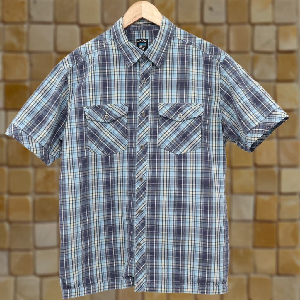 Vintage Kuhl Shirt Button-Up Plaid Blue Cotton Tencel Regular Size L Men’s Casual Outdoor Size US L / EU 52-54 / 3 - 1 Thumbnail