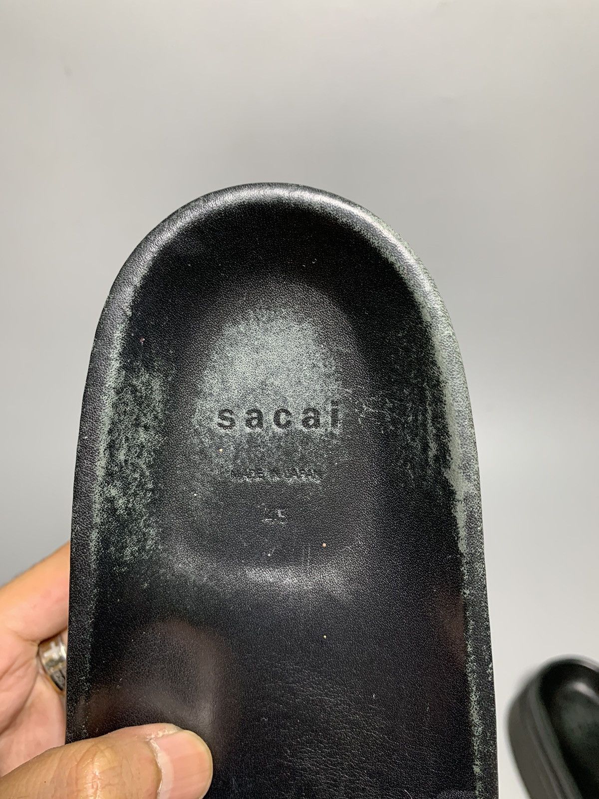 Sacai SACAI SS22 BLACK PIERCED LEATHER SANDALS Size US 10 / EU 43 - 7 Thumbnail