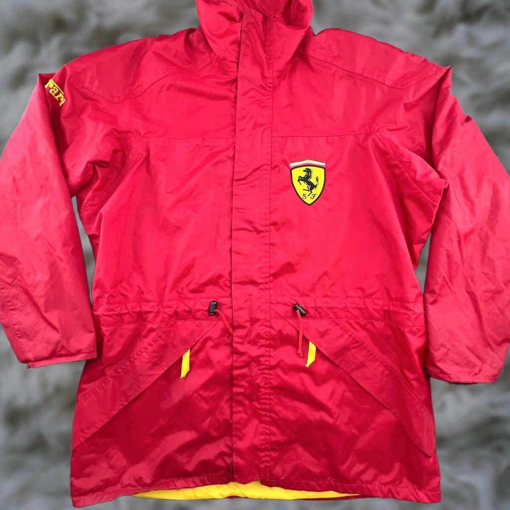 Ferrari Ferrari Vintage 1995 F1 Jacket Parka Mens XL Red Racing 90s Formula One Red Jacket Windbreaker Waterproof Full Zip Hooded Men XL Blue Size US L / EU 52-54 / 3 - 1 Thumbnail