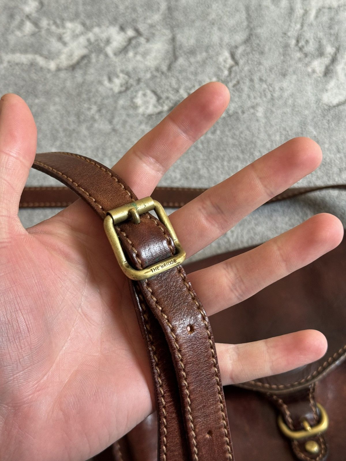 Leather The Bridge brown vintage leather bag 💼 shoulder Size ONE SIZE - 18 Thumbnail