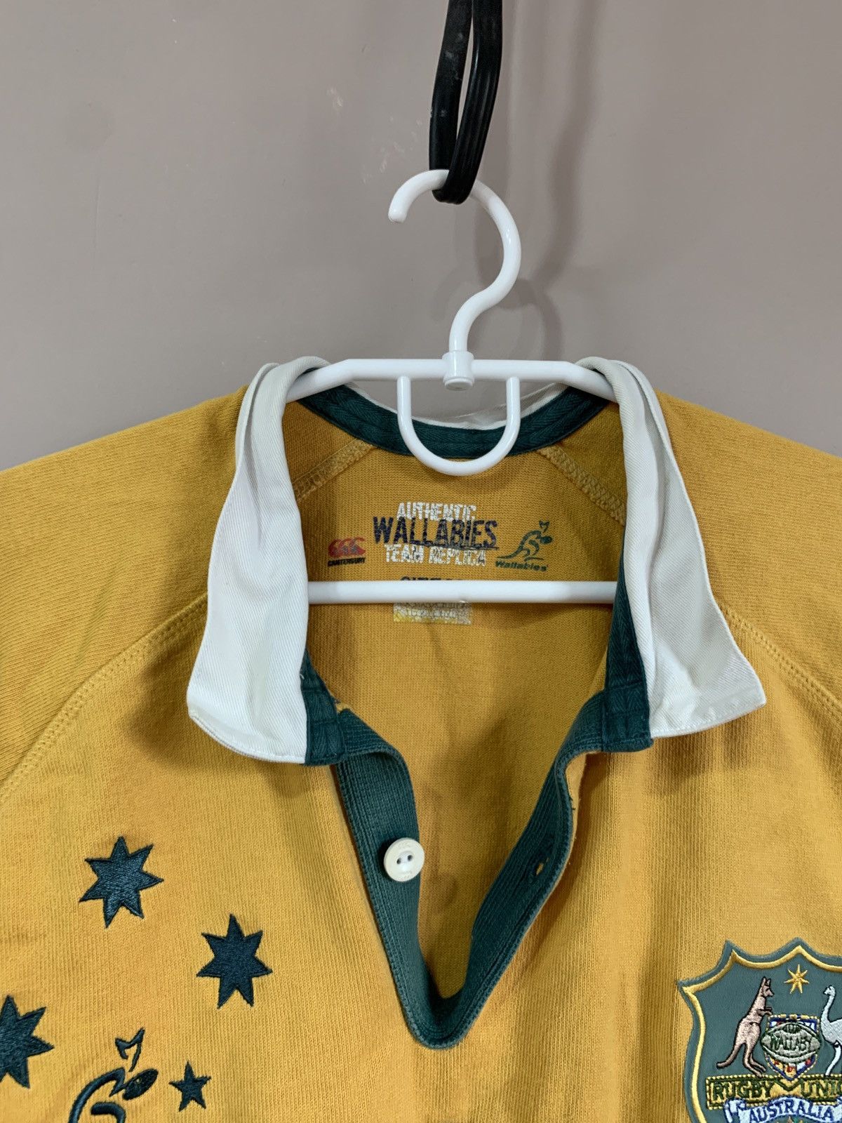 Canterbury of New Zealand × Vintage Australia Home Rugby Union Shirt Canterbury Jersey Size M Size US M / EU 48-50 / 2 - 8 Thumbnail