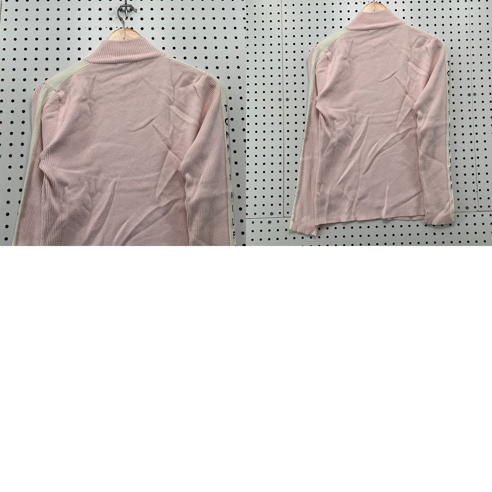 Tommy Hilfiger Tommy Hilfiger 1/4 Zip Pullover Sweater Womens Large Spell Out Long Sleeve Pink 18x24 Mens/Womens Size L / US 10 / IT 46 - 10 Thumbnail