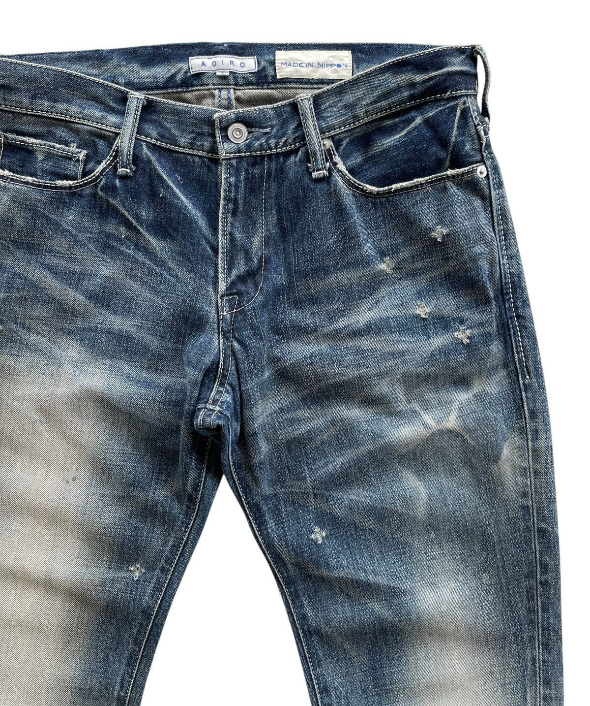 Japanese Brand AOIRO Japan Distressed Denim Size US 33 - 6 Thumbnail