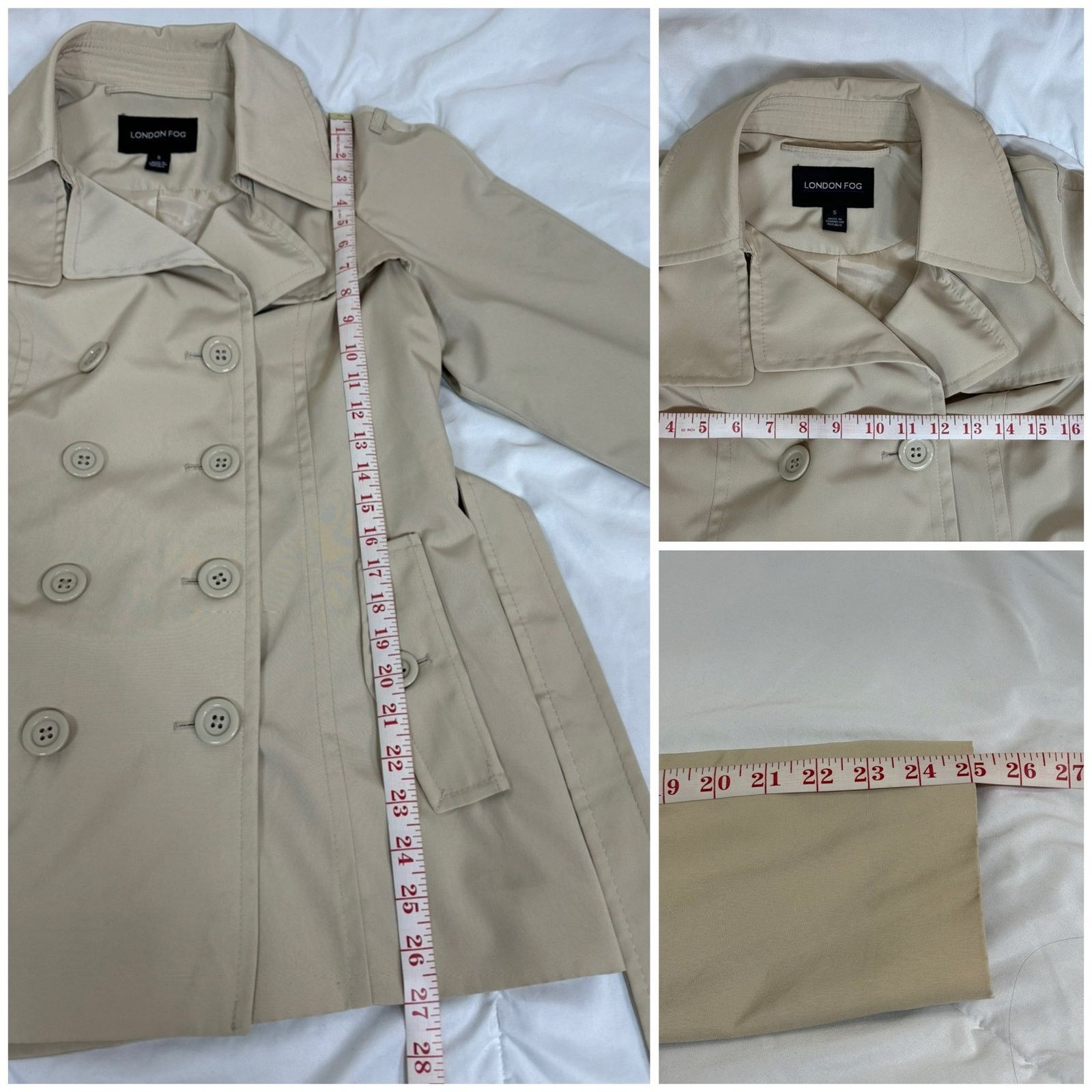 London Fog London Fog Women's Beige Trench Coat With Waist Belt Size S Size S / US 4 / IT 40 - 6 Thumbnail