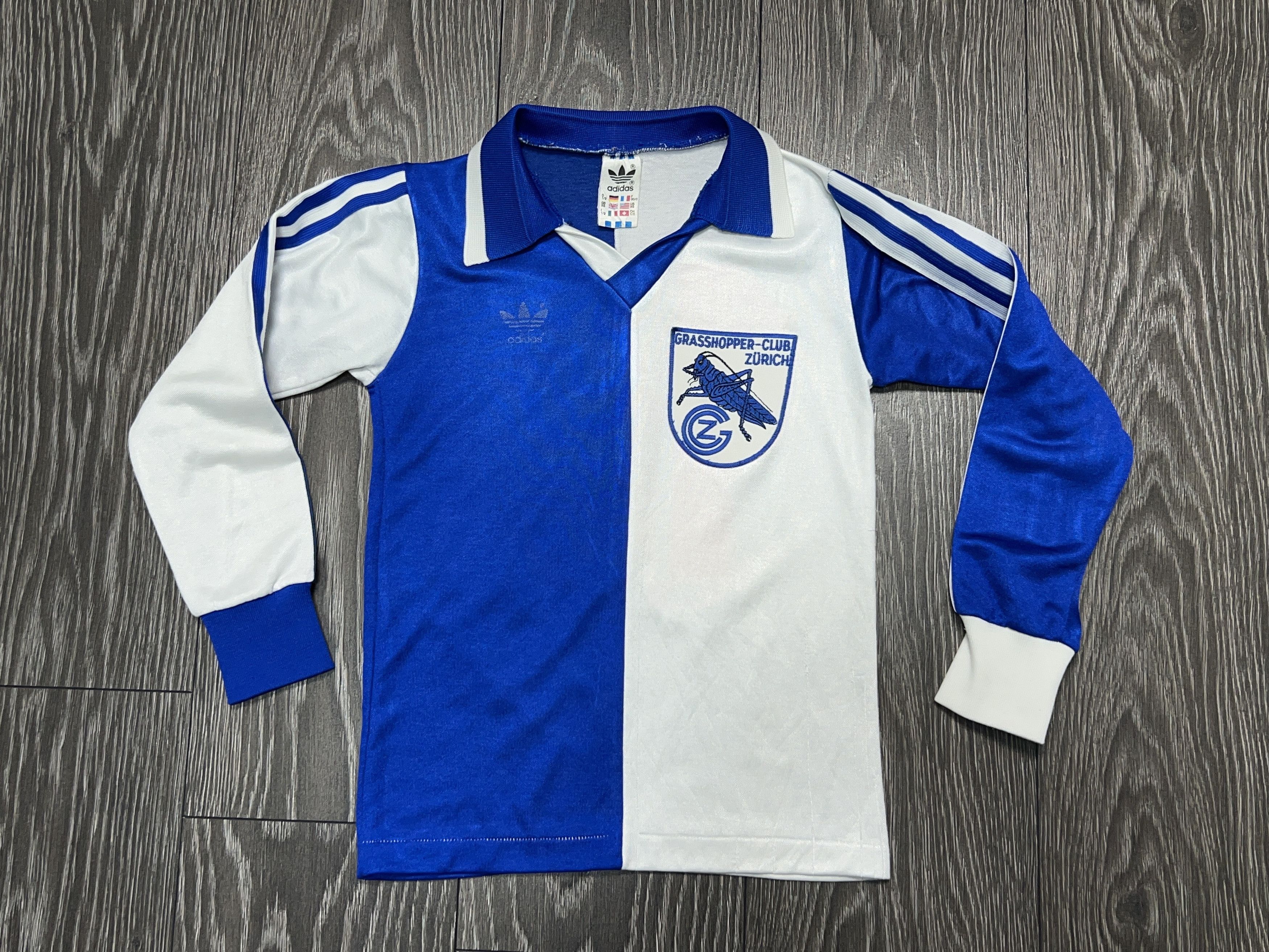 Adidas 1980s Grasshopper Club Zurich Long Sleeve Jersey Football Size US XXS / EU 40 - 2 Thumbnail